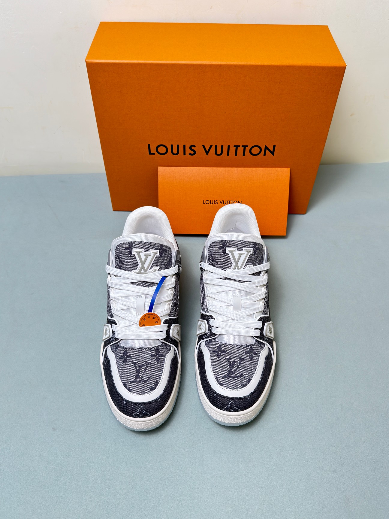 Louis Vuitton Male Sneakers Gray 45-m-l