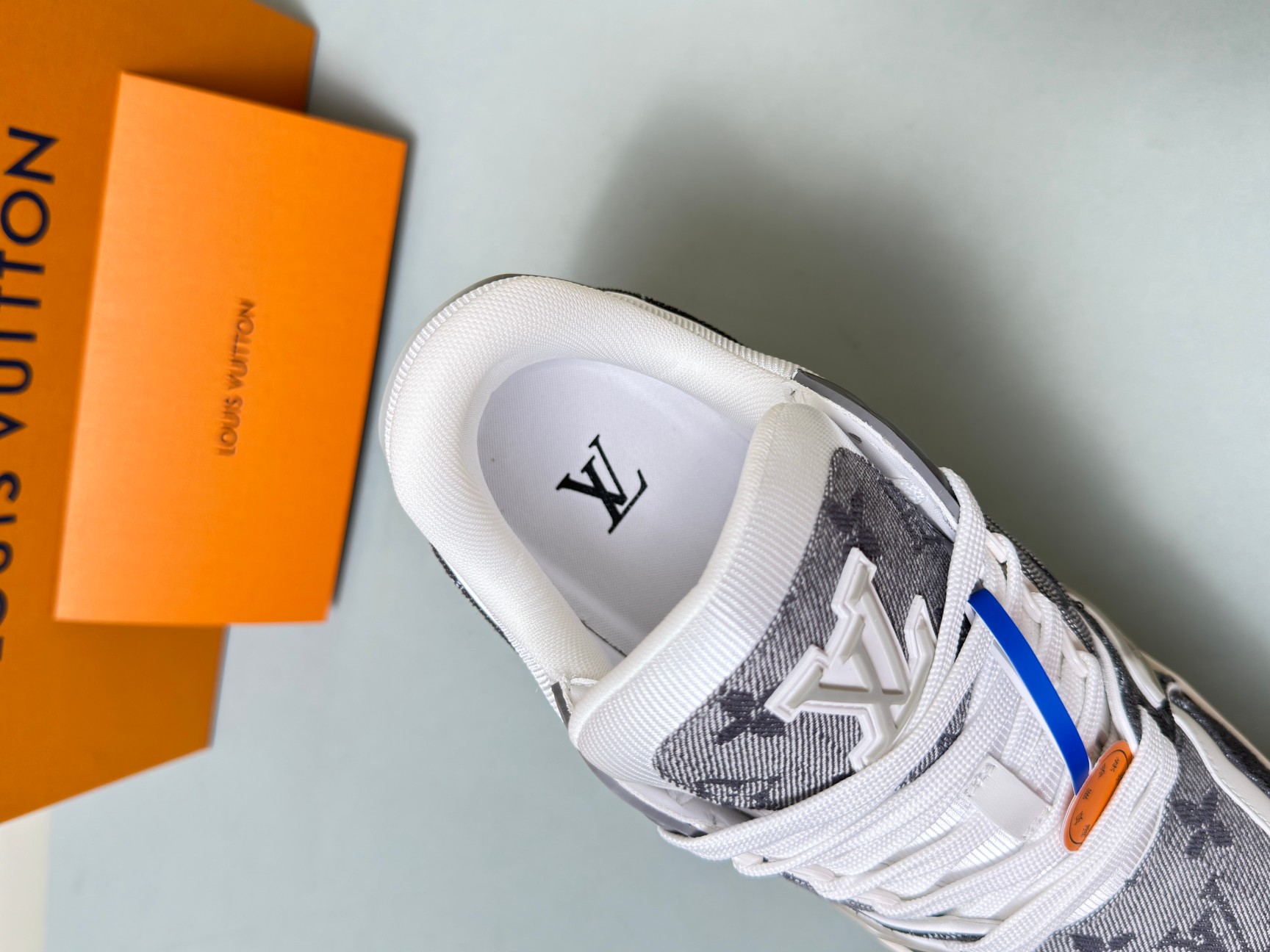 Louis Vuitton Male Sneakers Gray 45-m-l