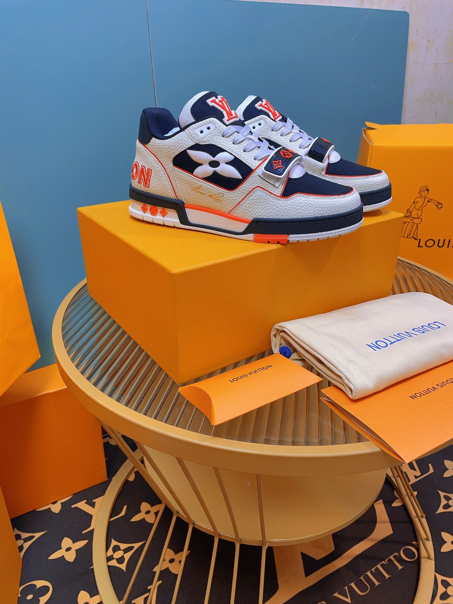 Louis Vuitton Couple Board Shoes Breathable M-l-s