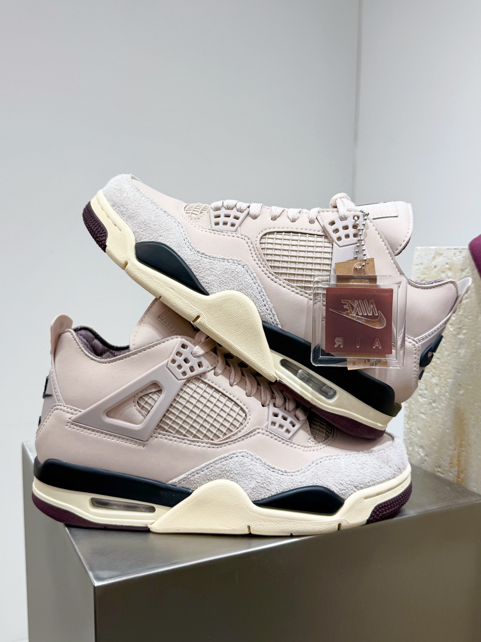 Jordan Nike Male Leather Shoes Red M-l-s