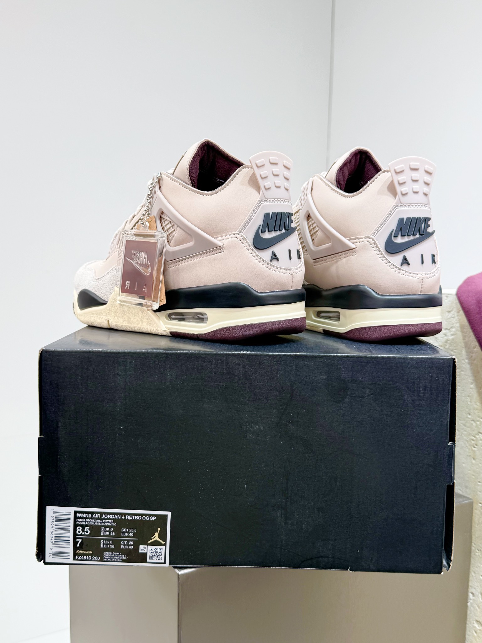 Jordan Nike Male Leather Shoes Red M-l-s