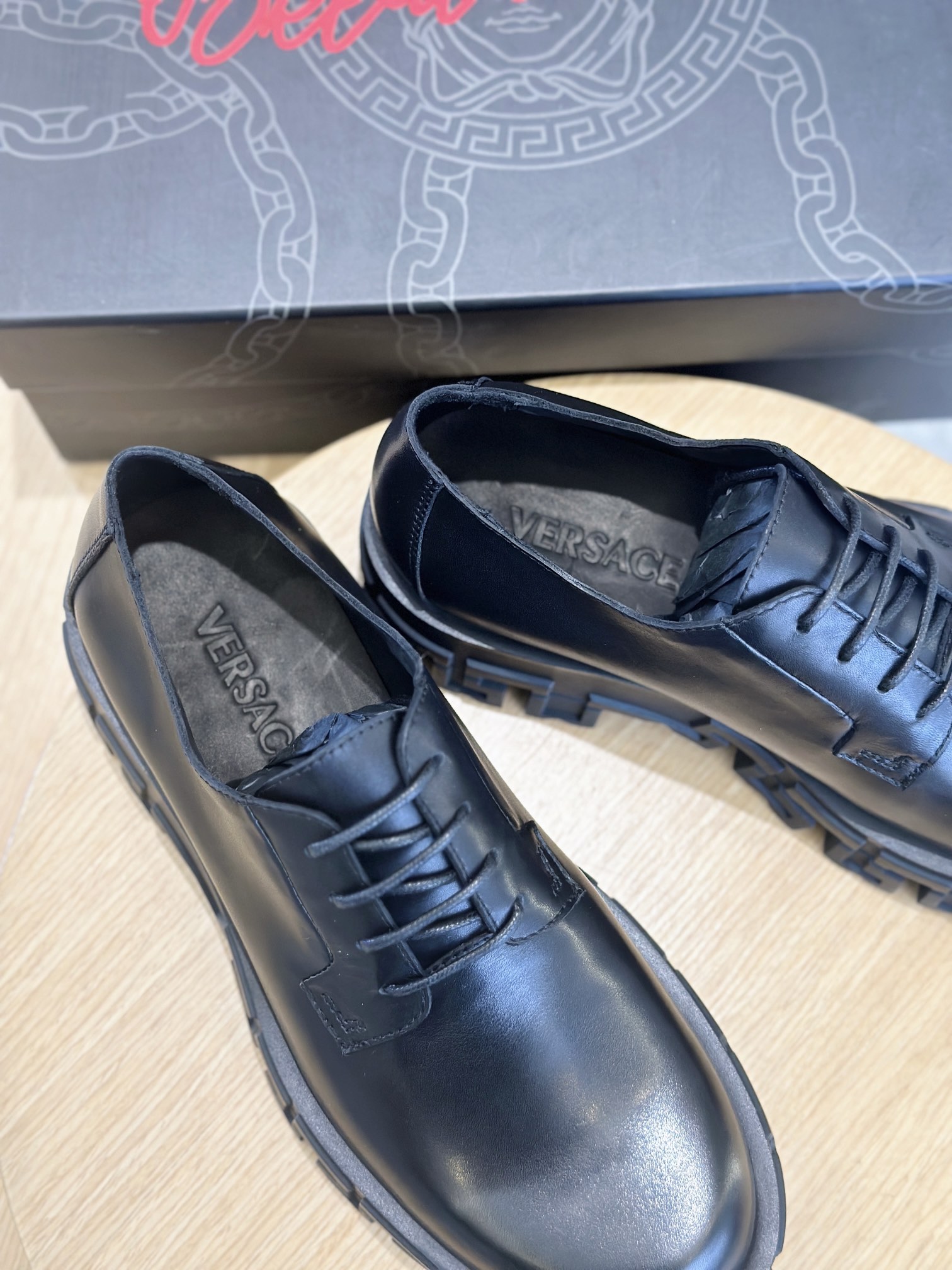 Versace Male Leather Shoes Cow Leather S