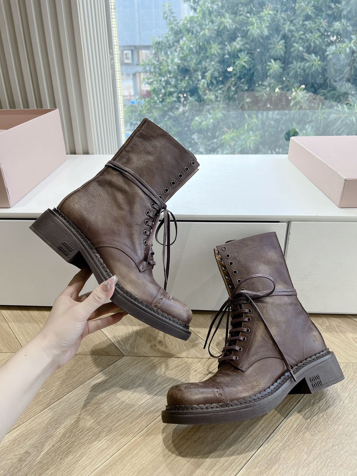 Miu Miu Boots Cow Leather M