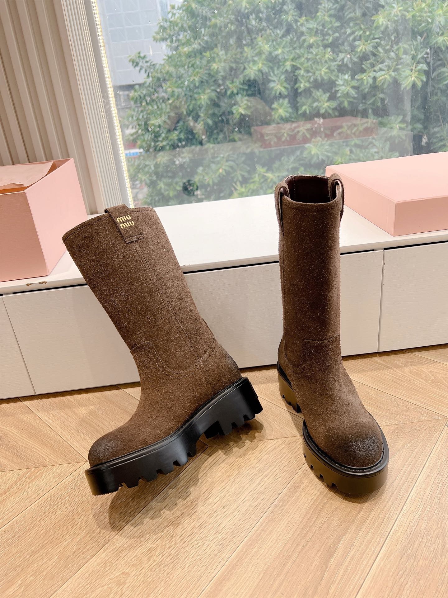 Miu Miu Boots Cow Leather M