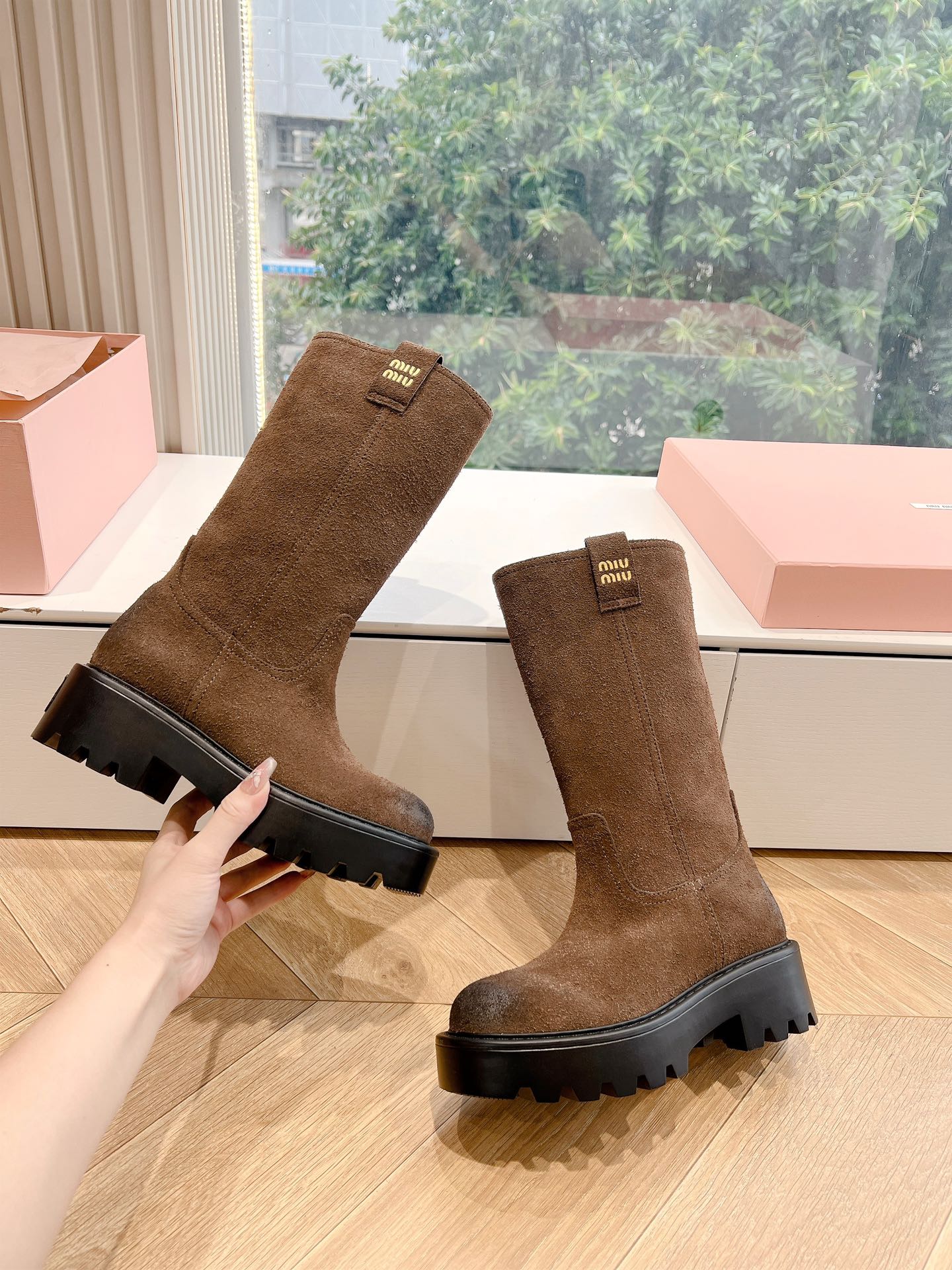 Miu Miu Boots Cow Leather M