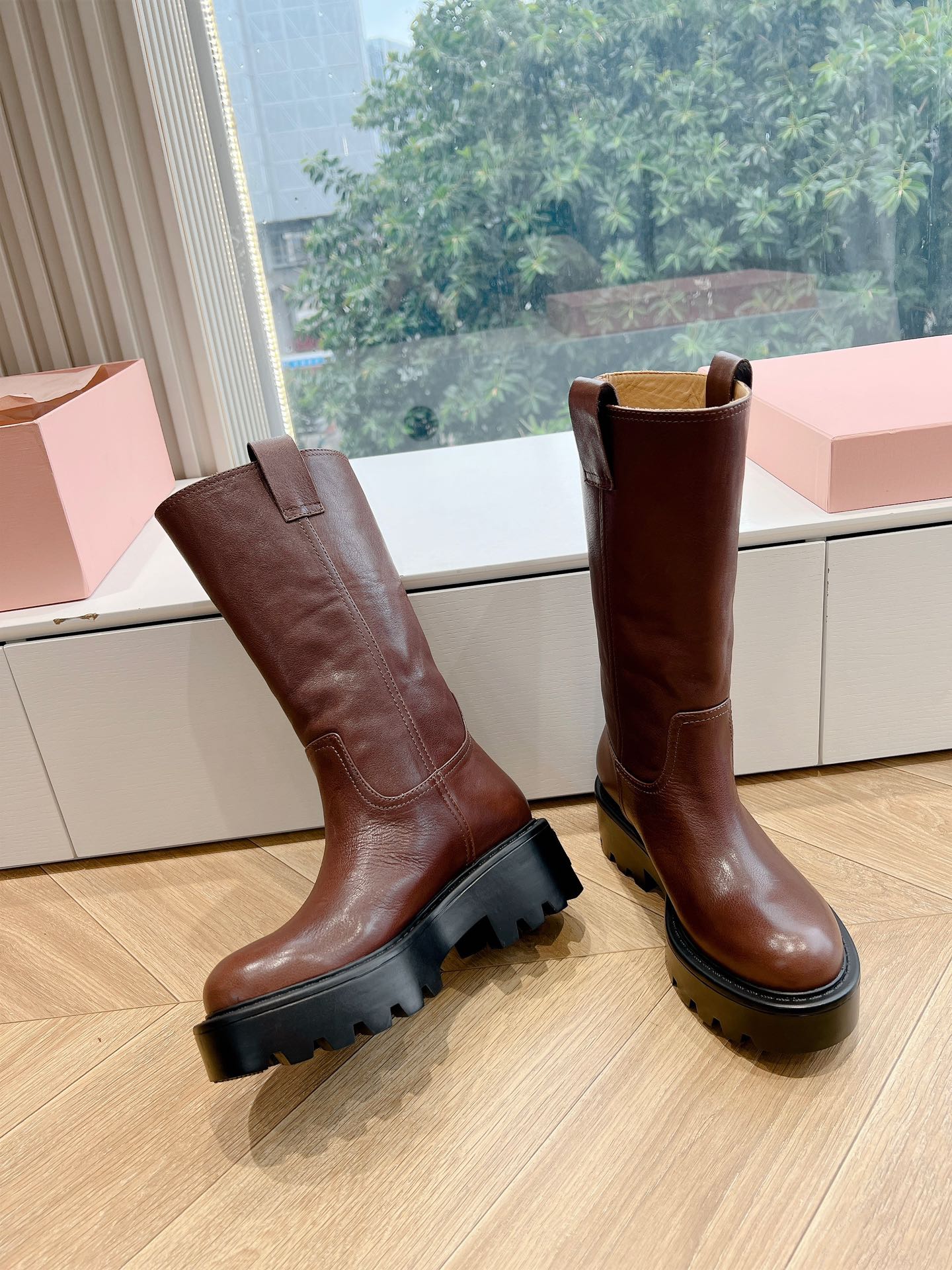 Miu Miu Boots Cow Leather M