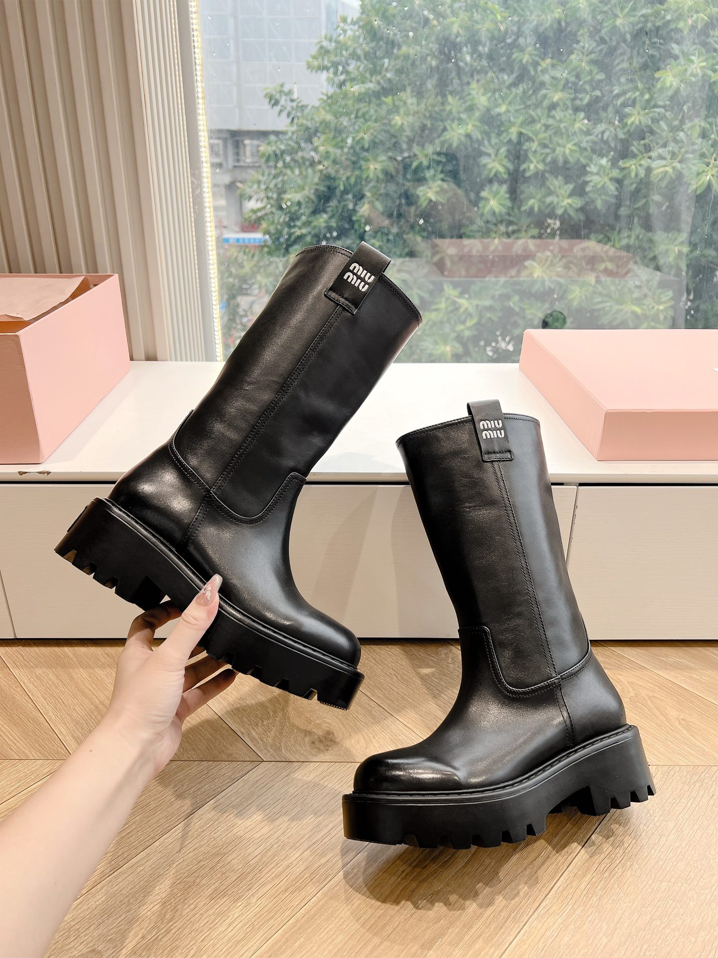Miu Miu Boots Cow Leather M