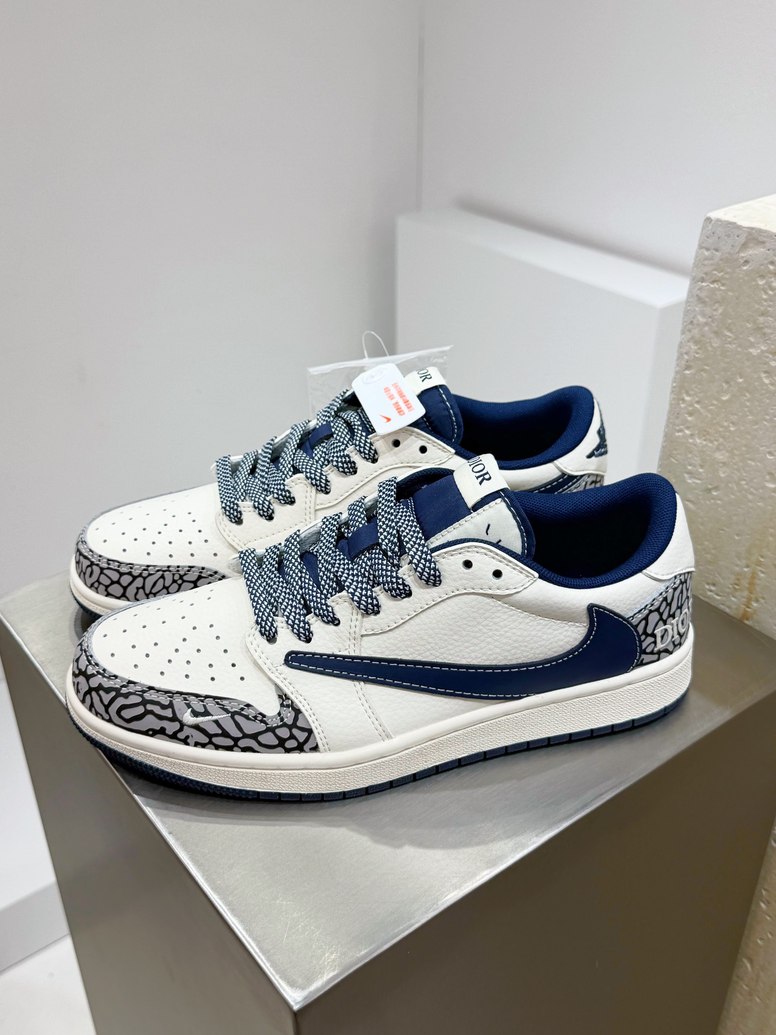 Dior Jordan Nike Male Canvas Shoes Canvas L-s