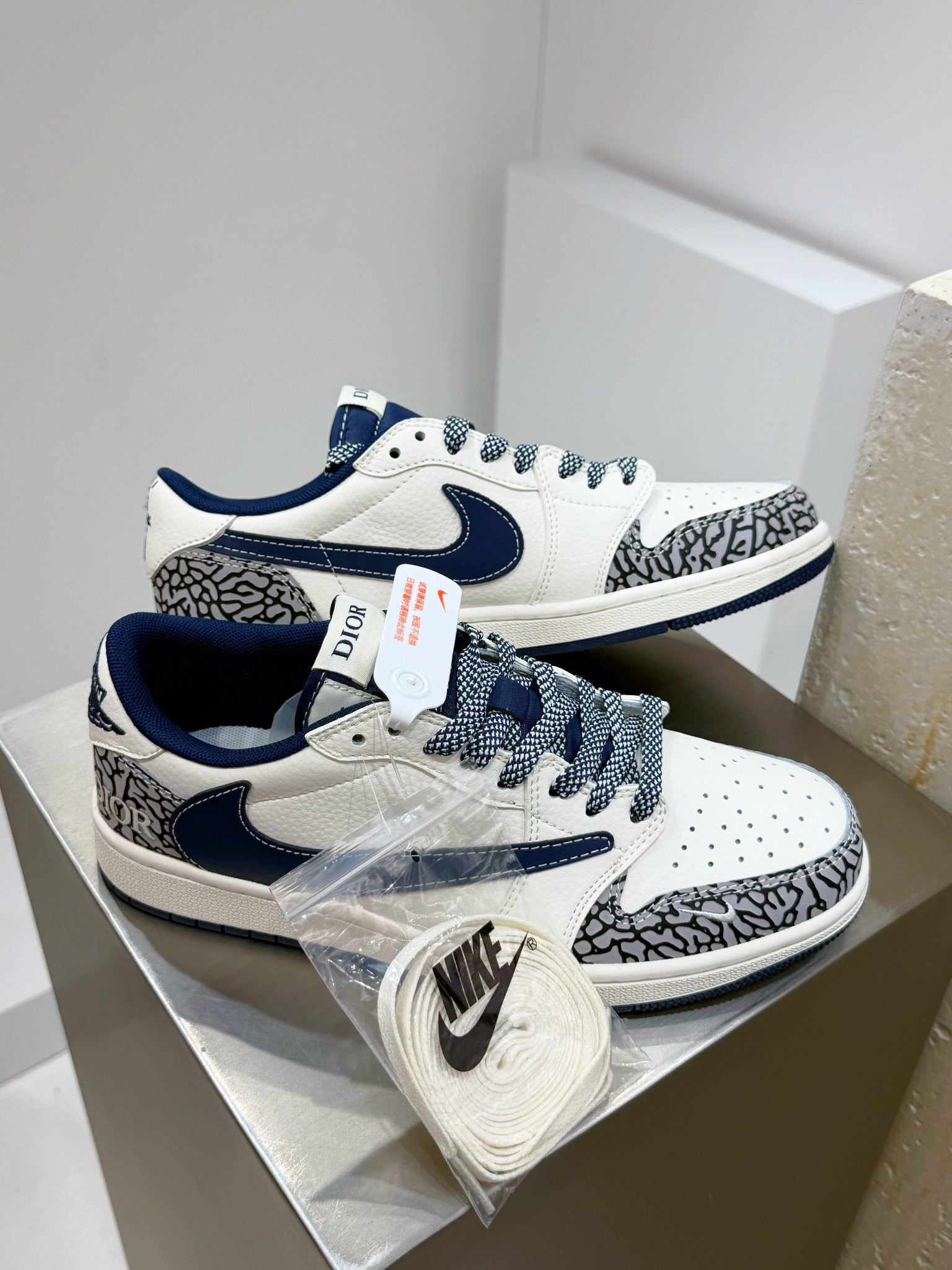 Dior Jordan Nike Male Canvas Shoes Canvas L-s