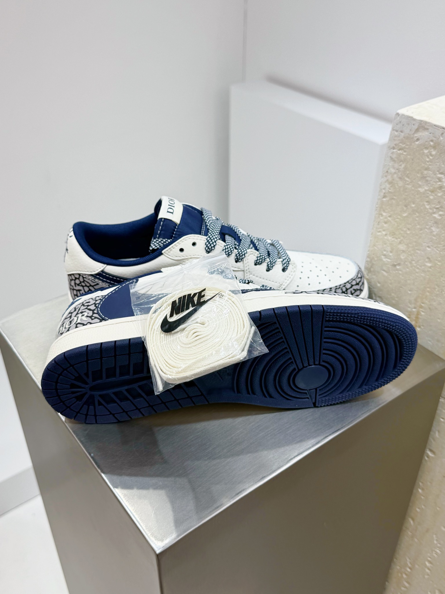 Dior Jordan Nike Male Canvas Shoes Canvas L-s