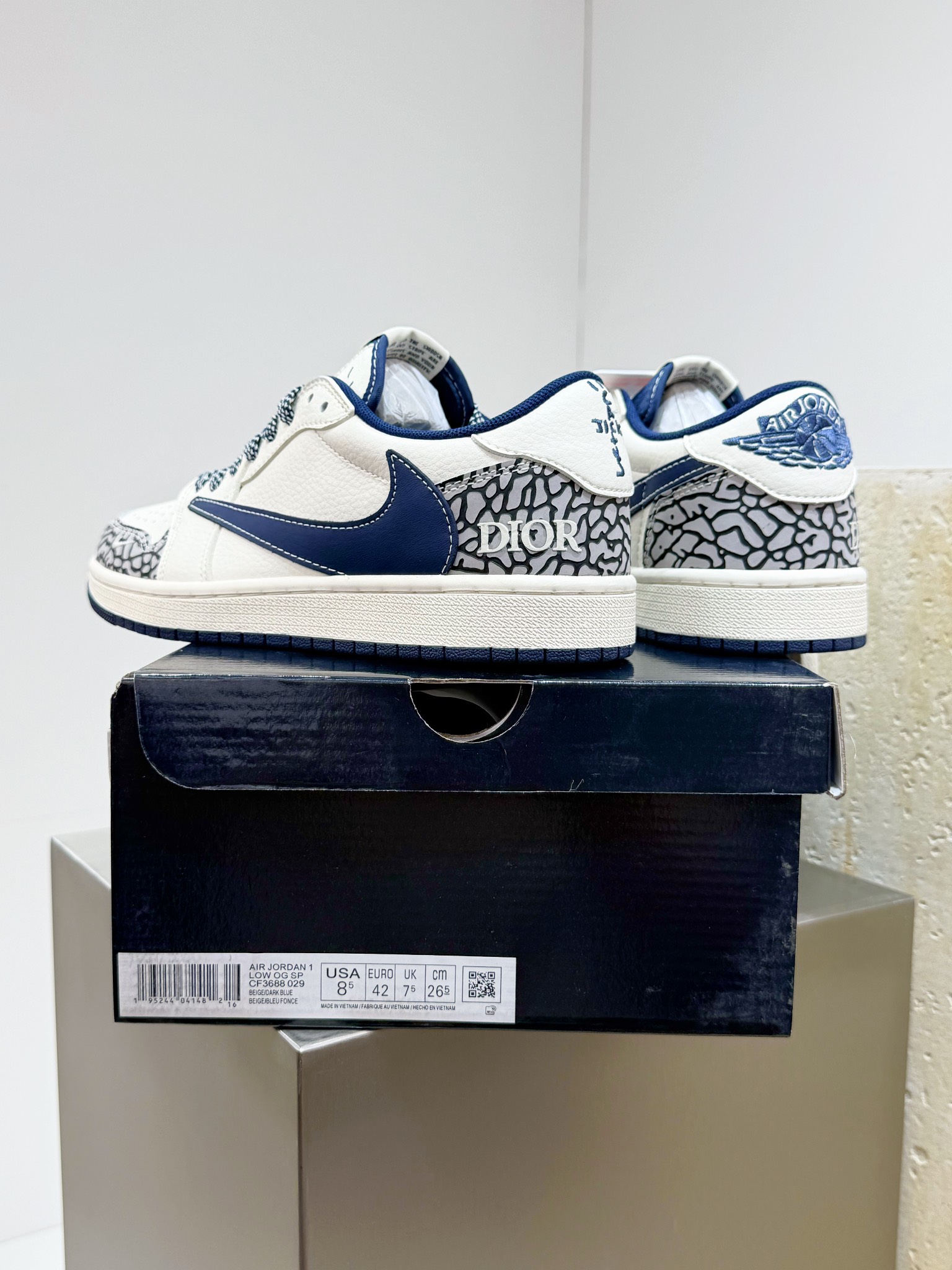 Dior Jordan Nike Male Canvas Shoes Canvas L-s