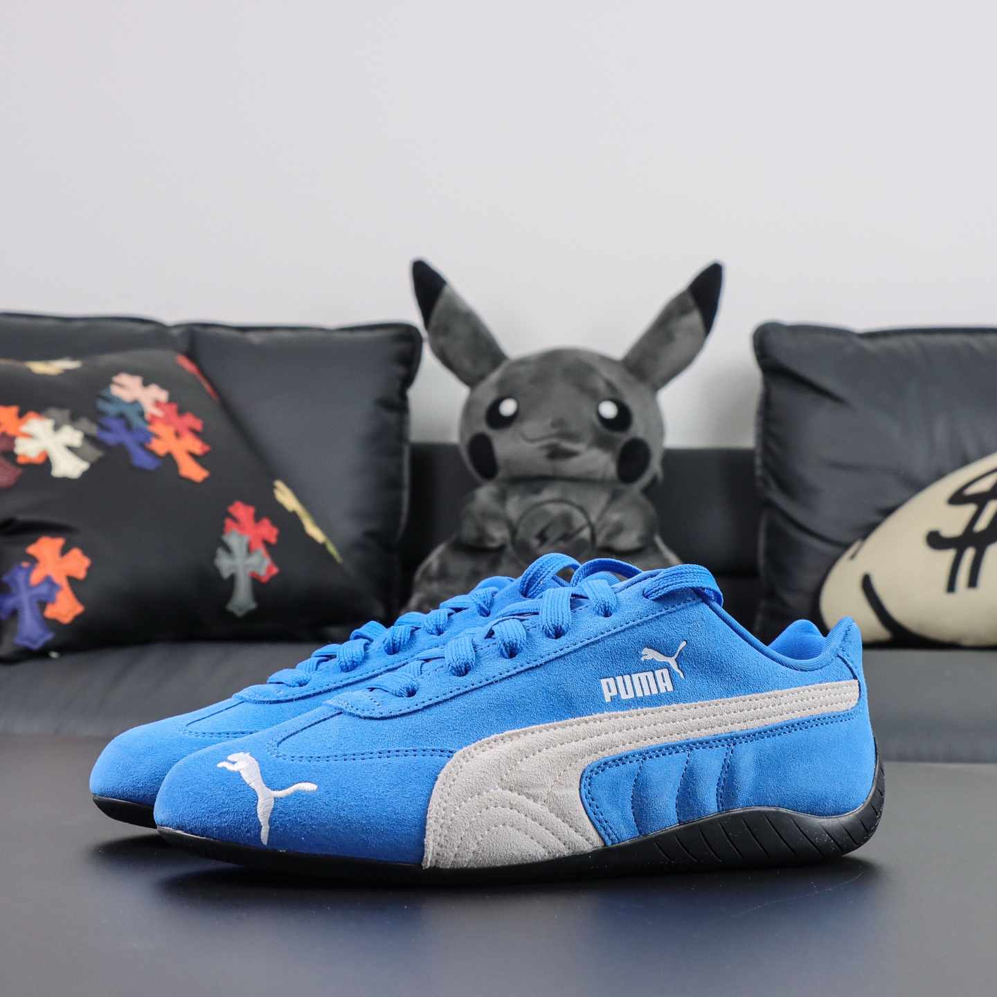 Male Leather Shoes Blue S