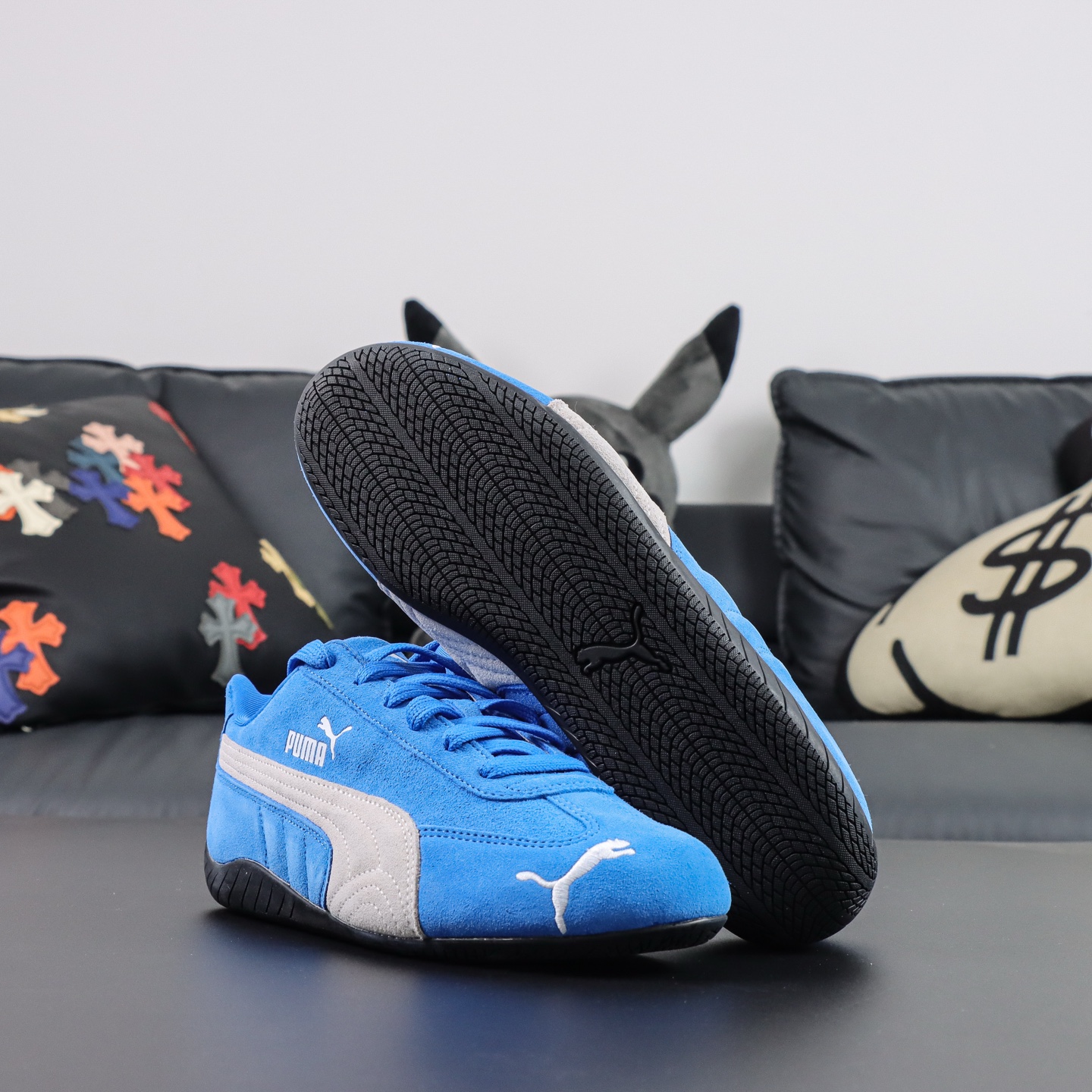 Male Leather Shoes Blue S