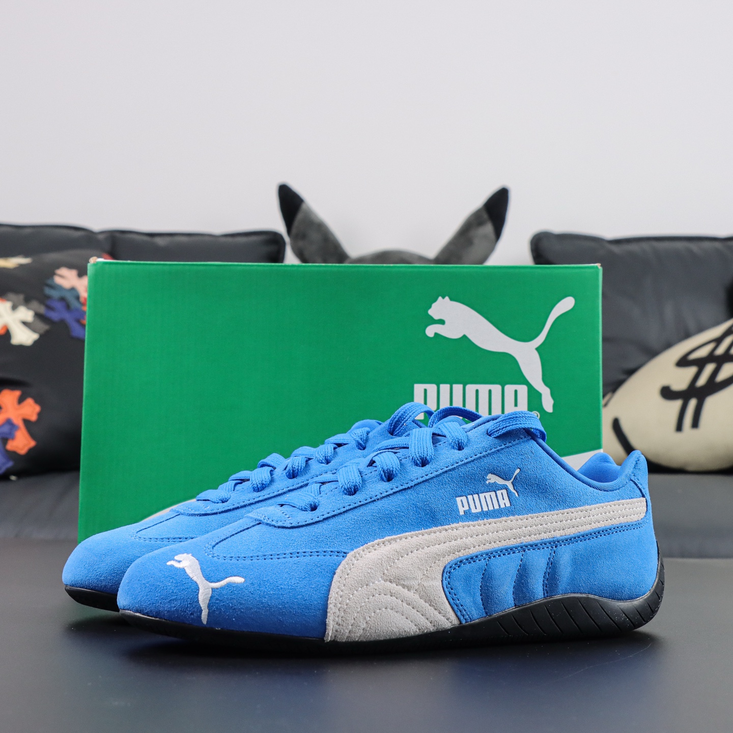 Male Leather Shoes Blue S