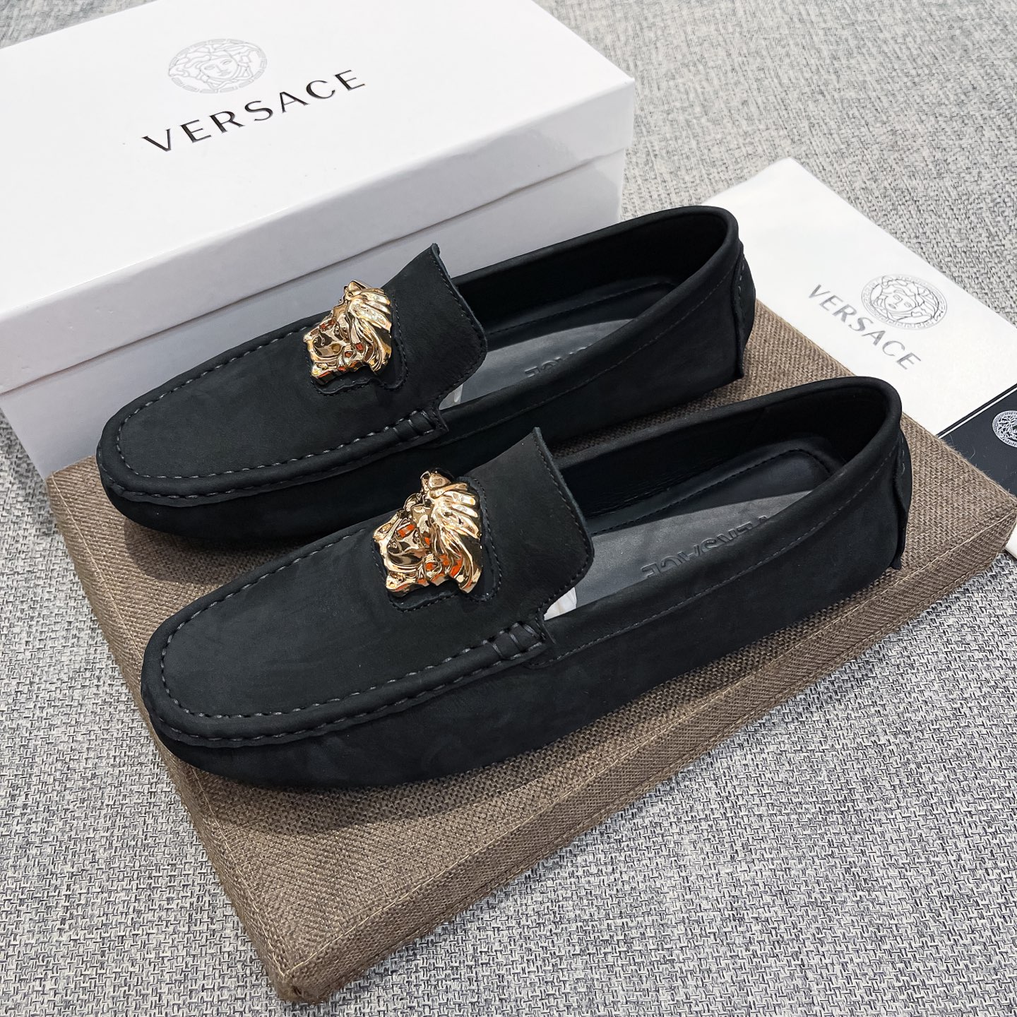 Versace Male Loafers Cow Leather