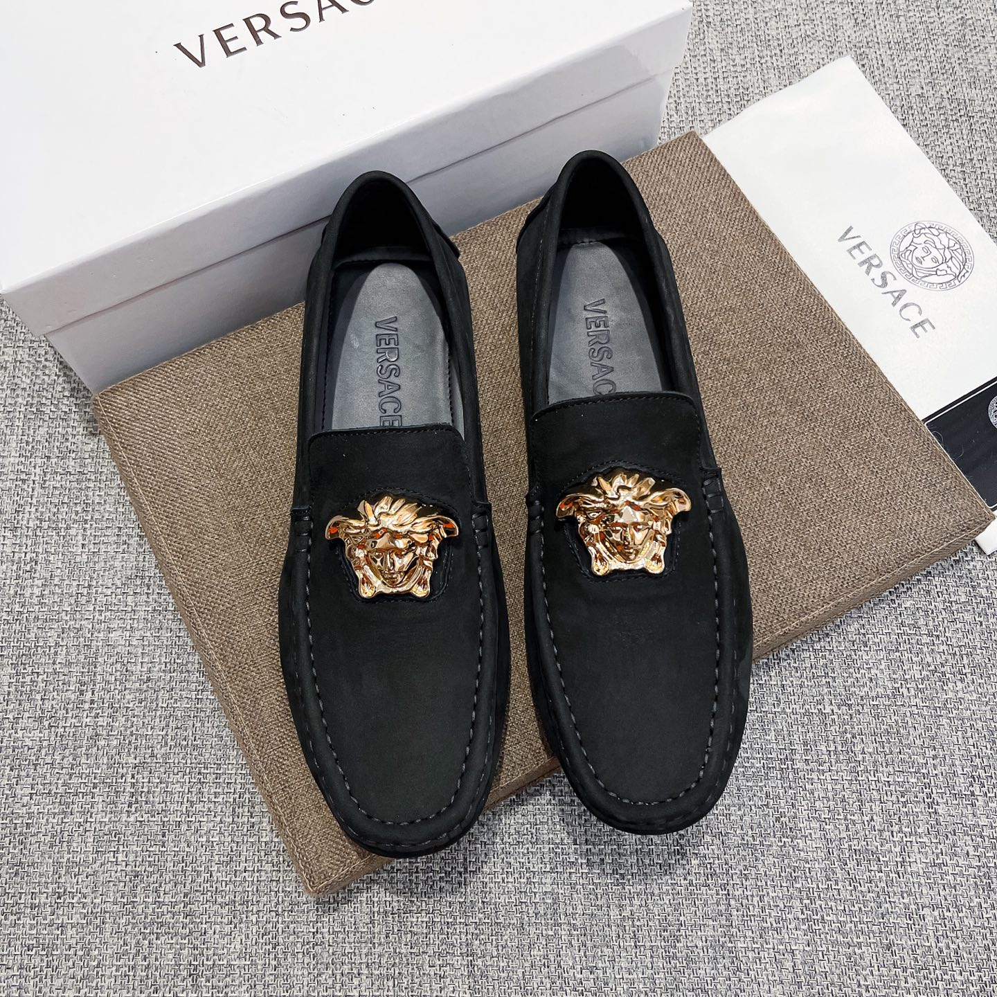 Versace Male Loafers Cow Leather