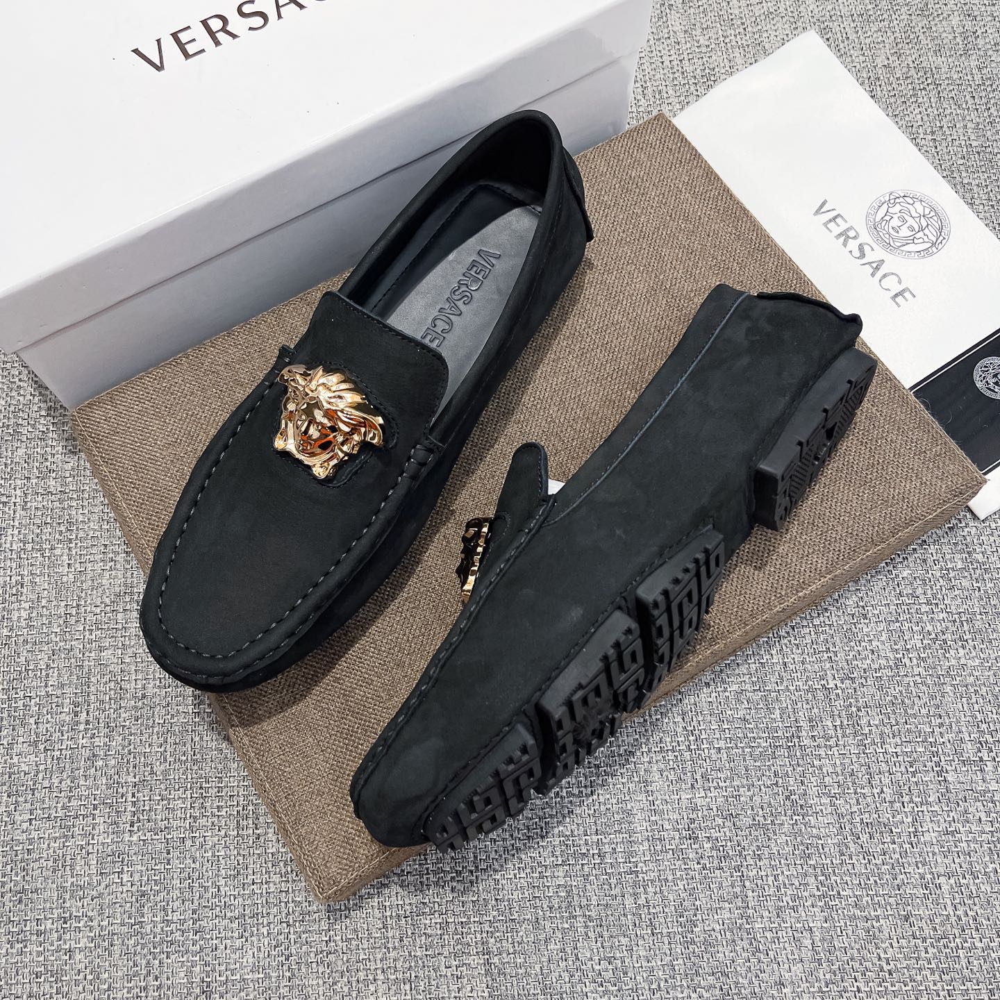 Versace Male Loafers Cow Leather