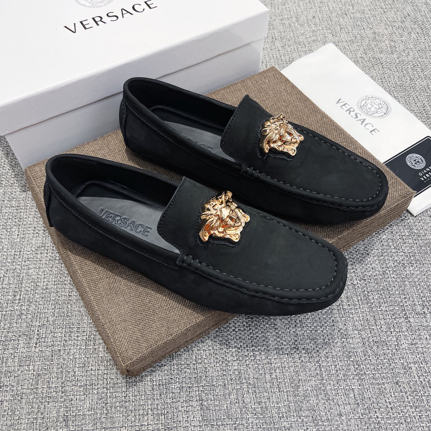 Versace Male Loafers Cow Leather