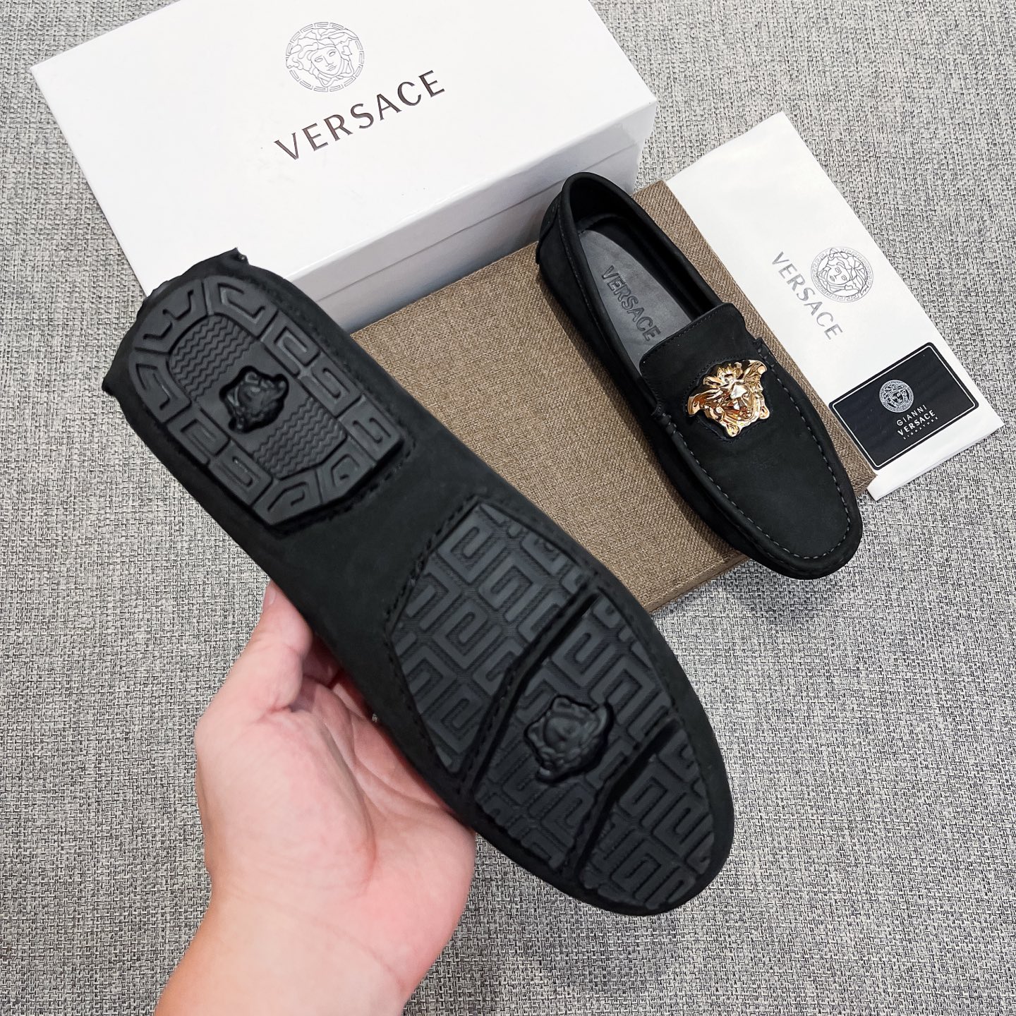 Versace Male Loafers Cow Leather