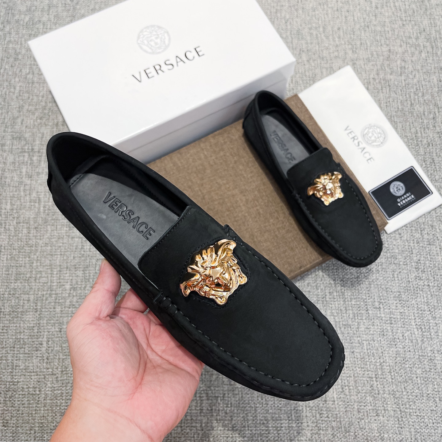 Versace Male Loafers Cow Leather