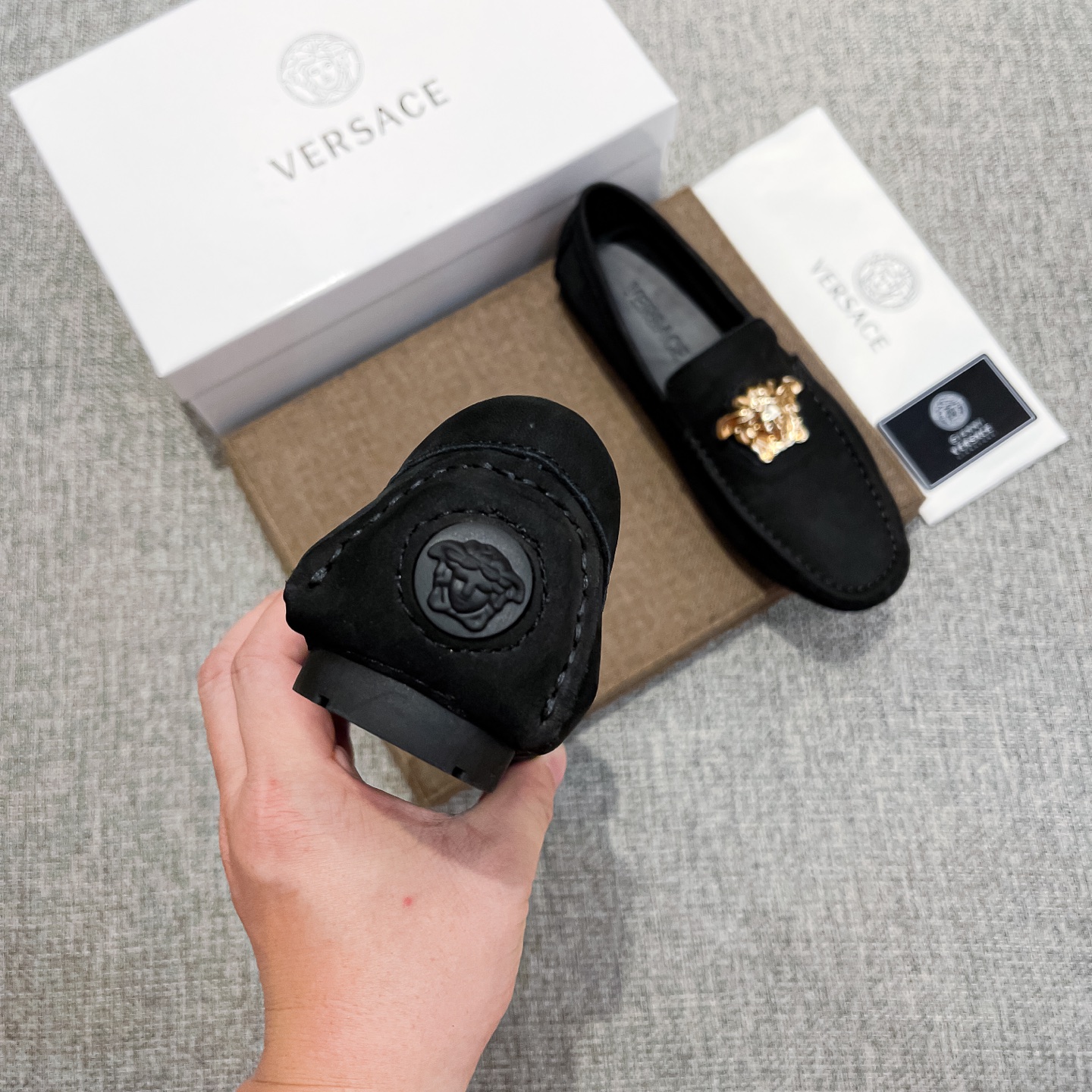 Versace Male Loafers Cow Leather