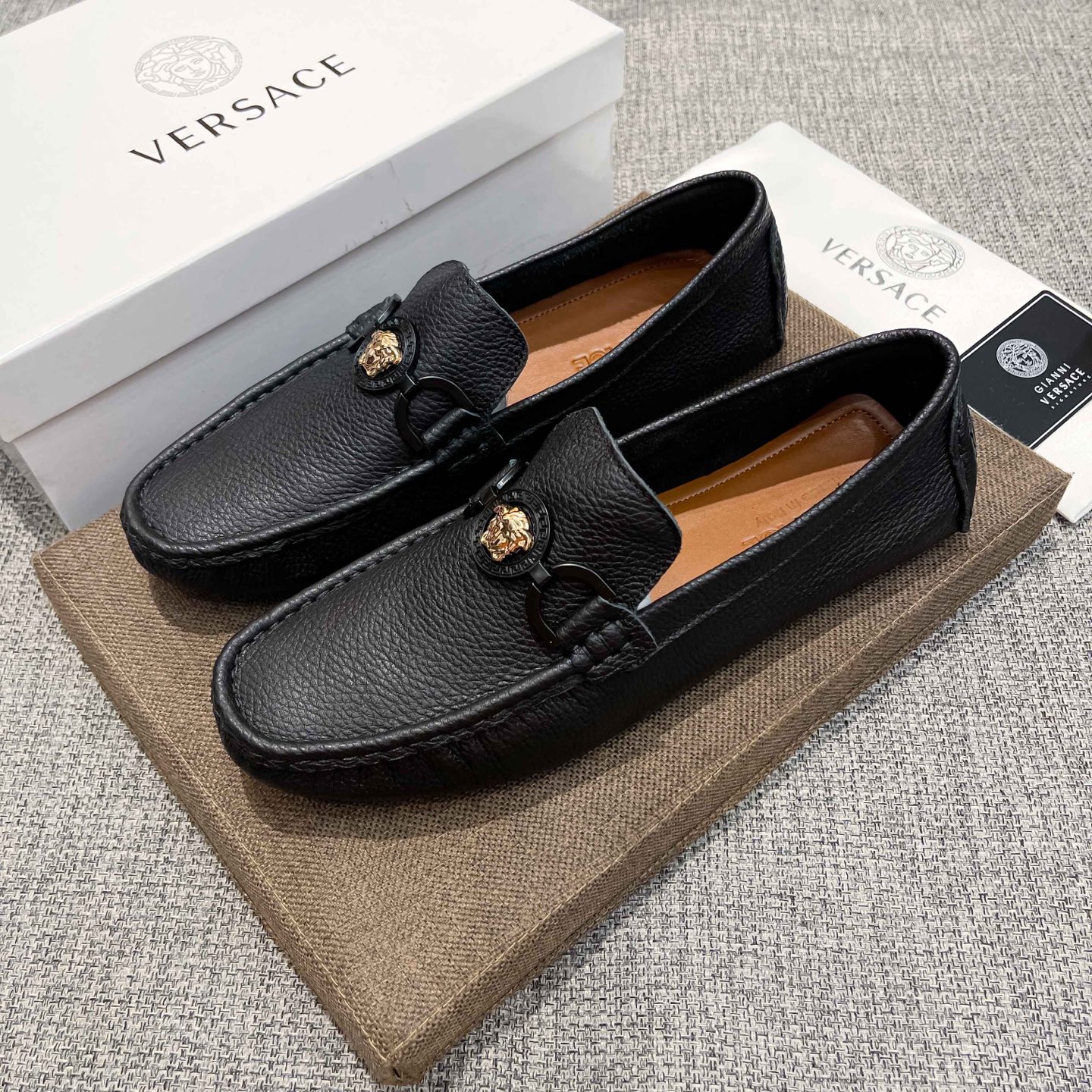 Versace Loafers Cow Leather Breathable
