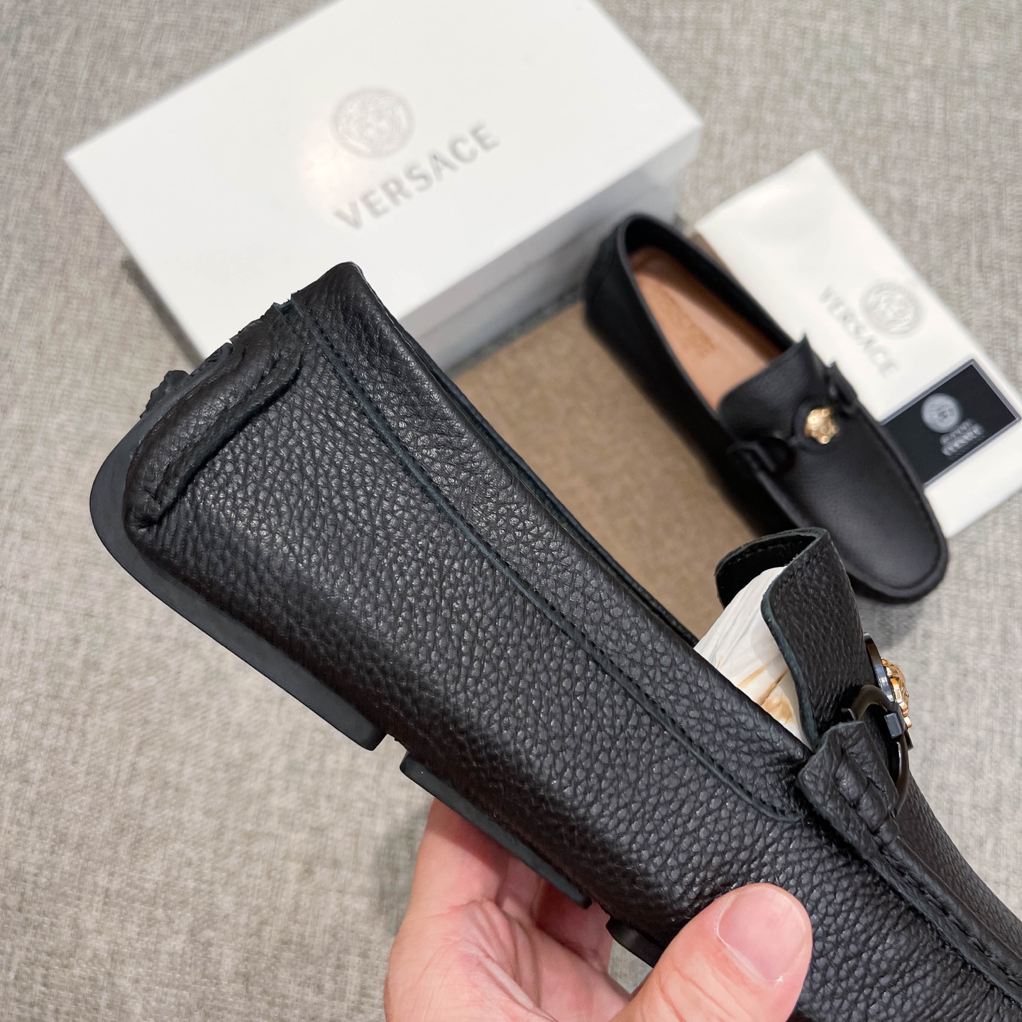 Versace Loafers Cow Leather Breathable