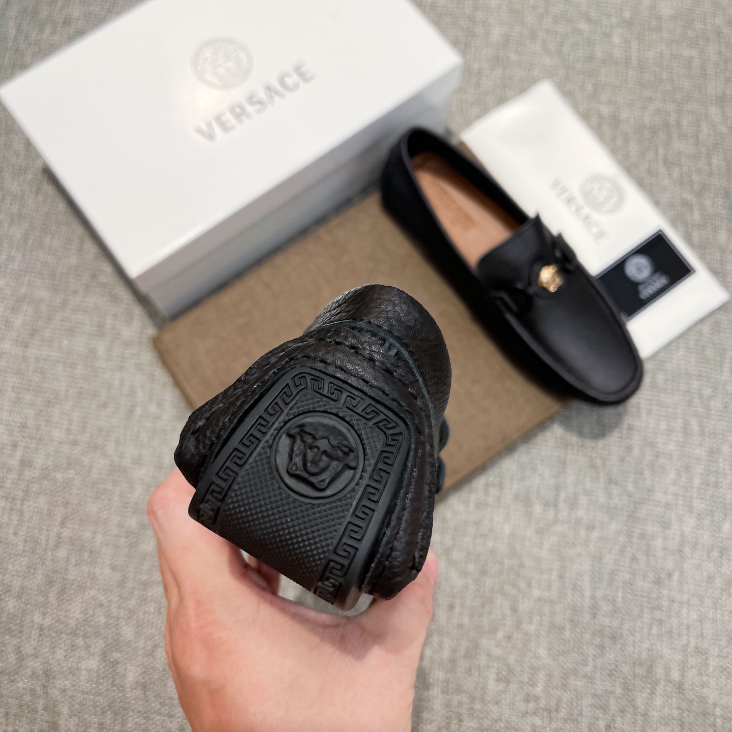 Versace Loafers Cow Leather Breathable