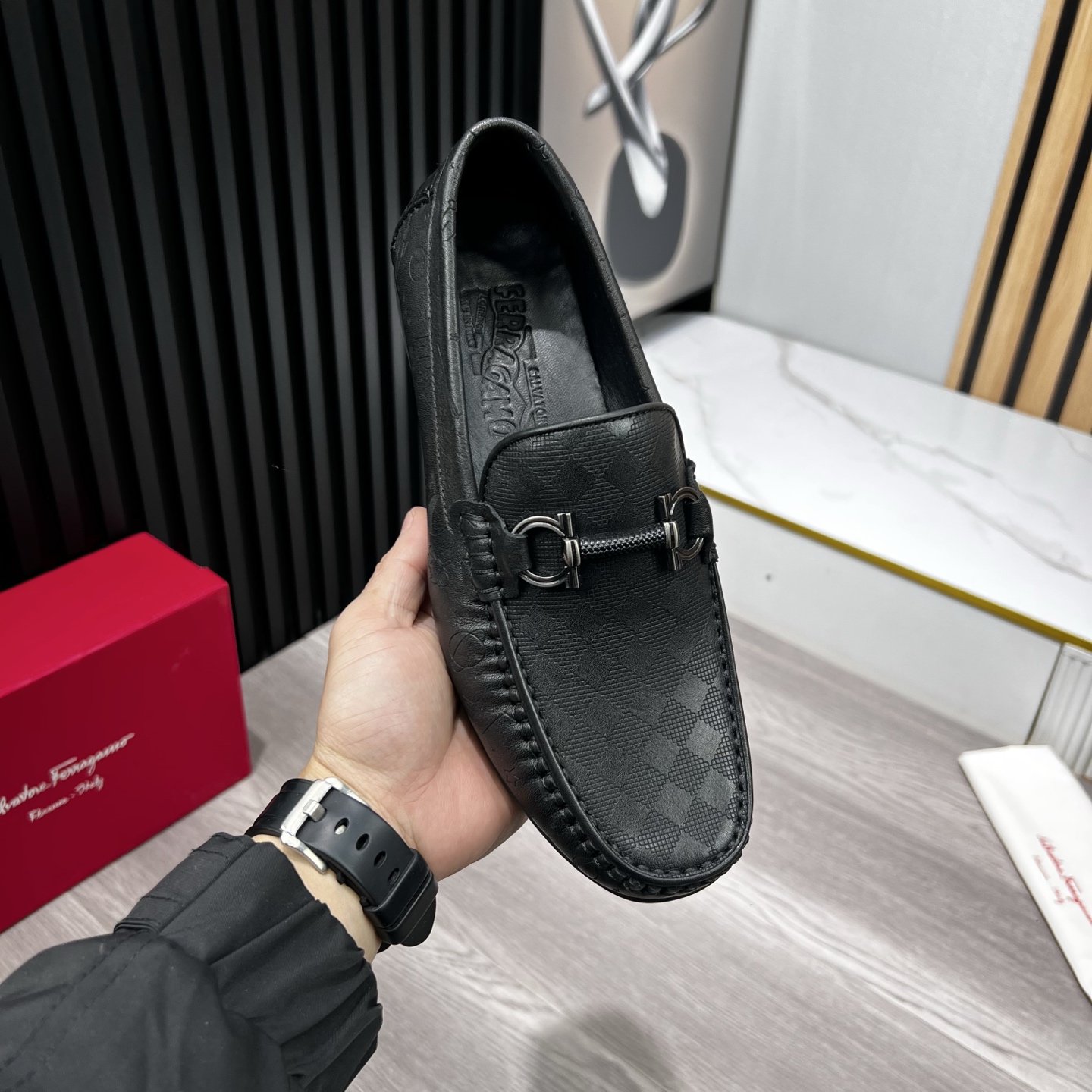 Ferragamo Male Loafers Cow Leather