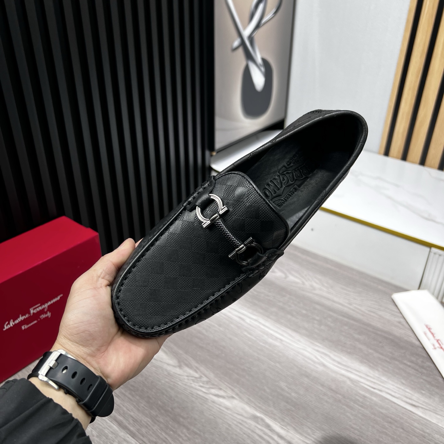 Ferragamo Male Loafers Cow Leather