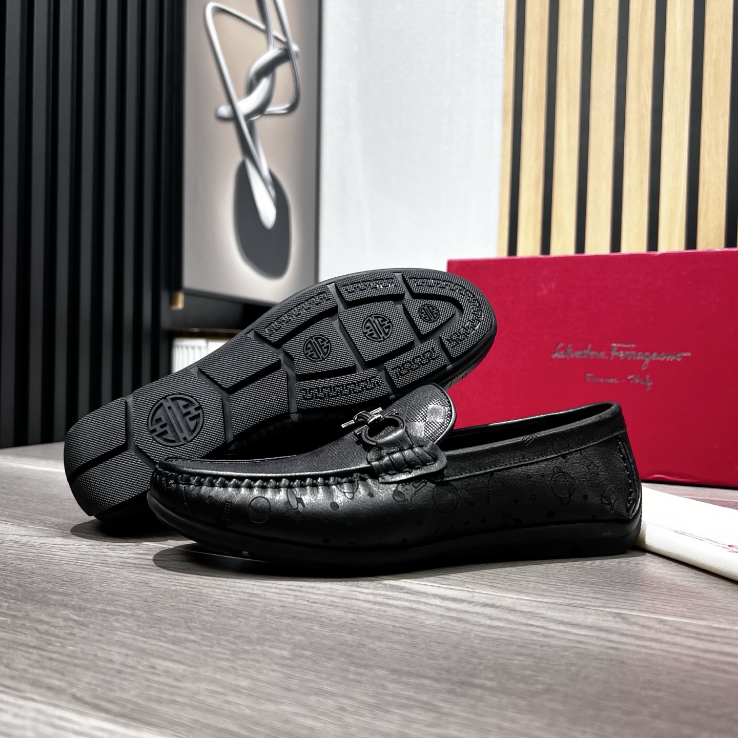 Ferragamo Male Loafers Cow Leather