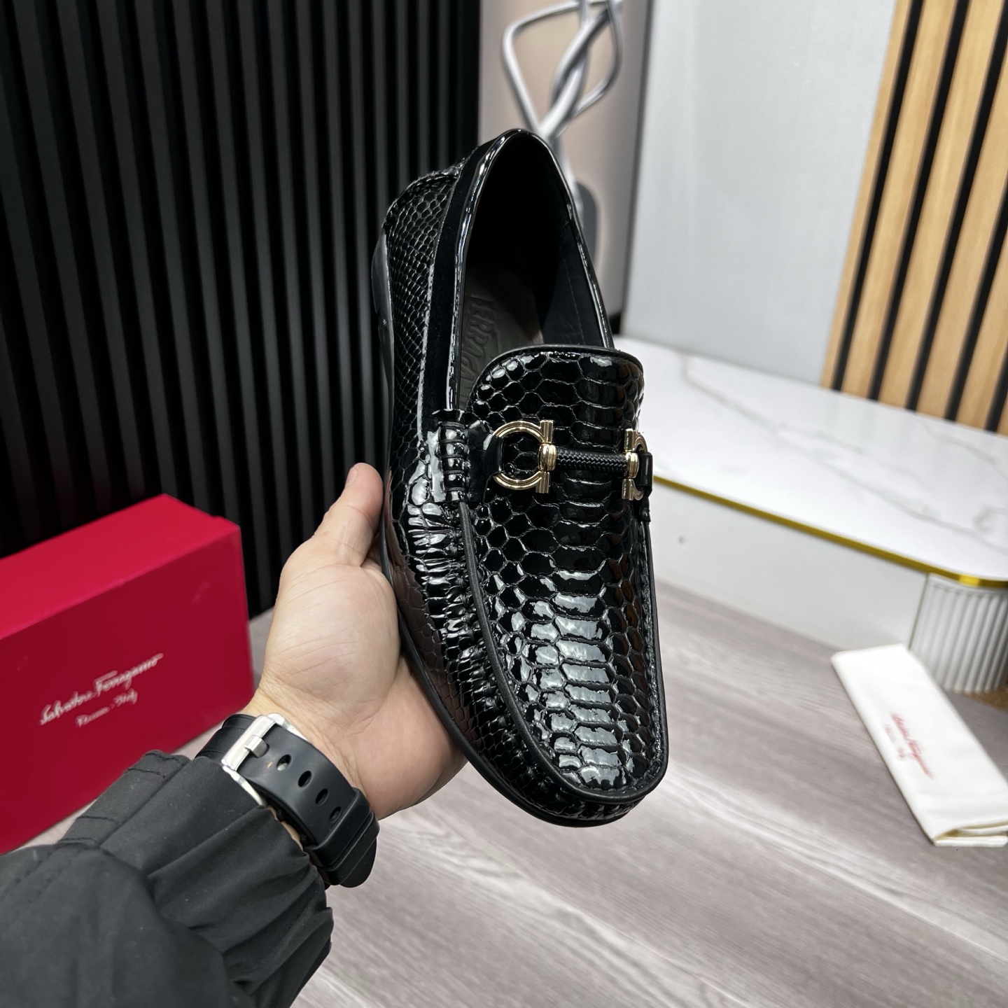 Ferragamo Male Loafers Cow Leather