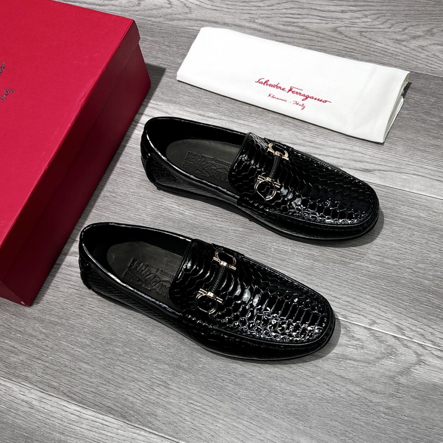 Ferragamo Male Loafers Cow Leather