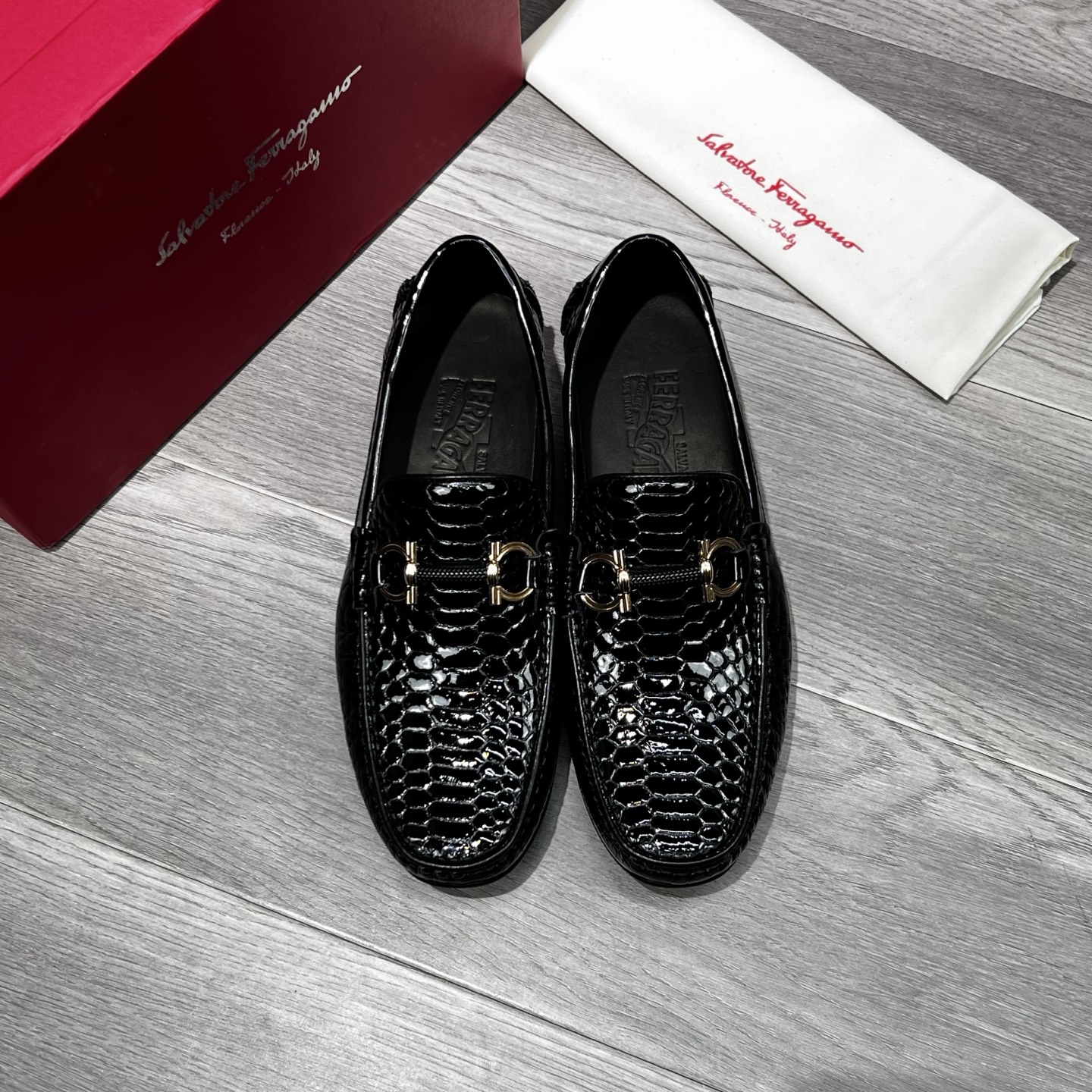 Ferragamo Male Loafers Cow Leather