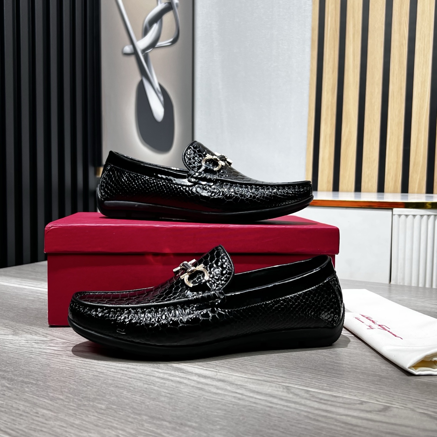 Ferragamo Male Loafers Cow Leather