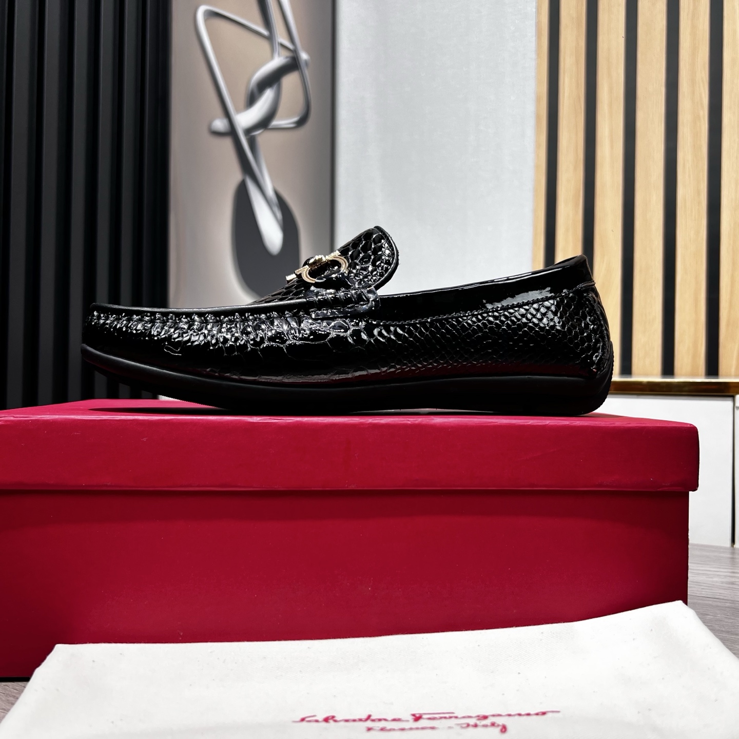 Ferragamo Male Loafers Cow Leather