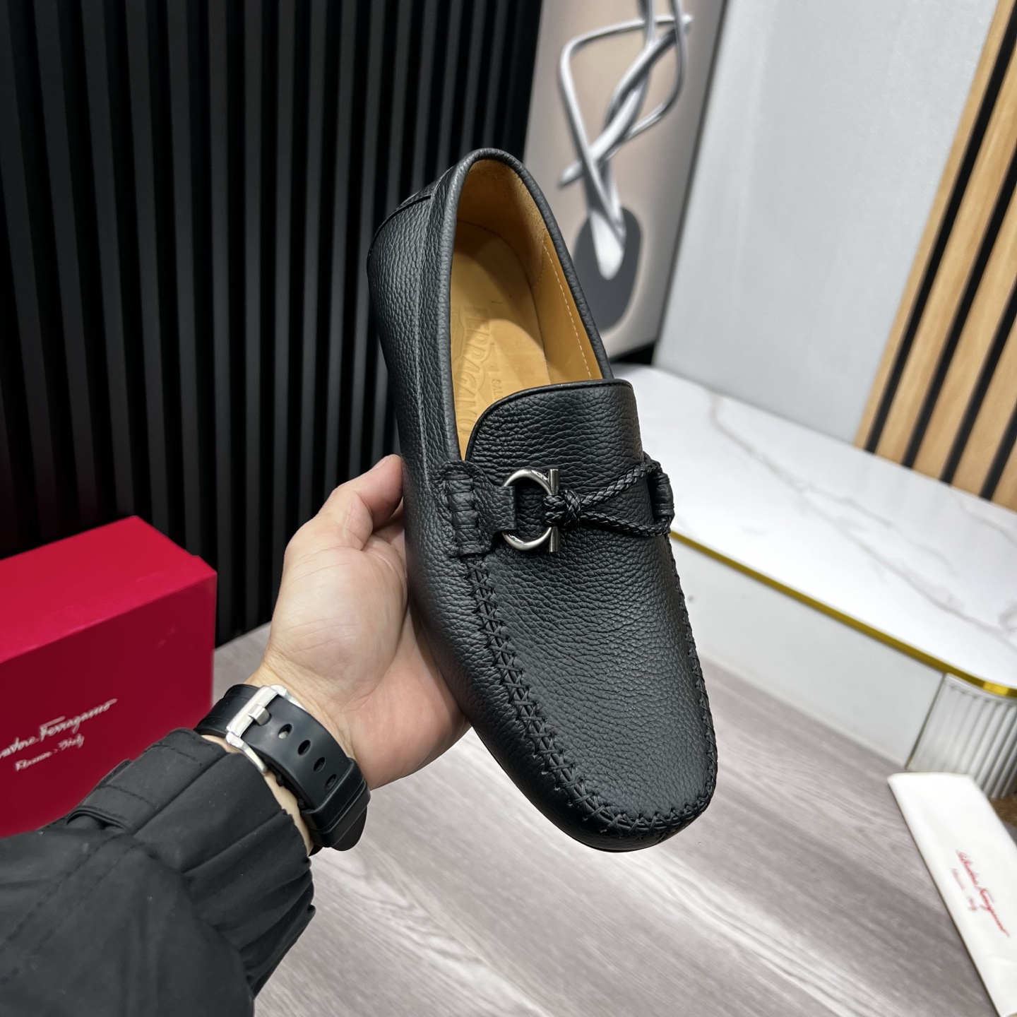 Ferragamo Male Loafers Cow Leather