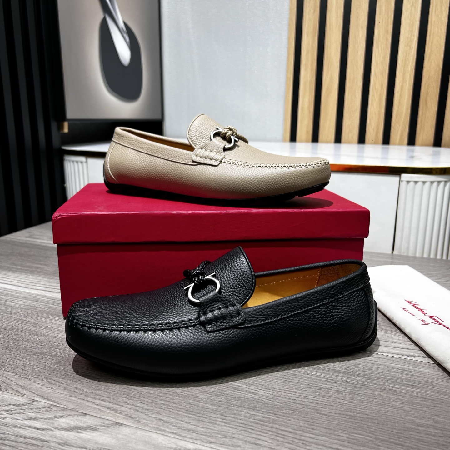 Ferragamo Male Loafers Cow Leather