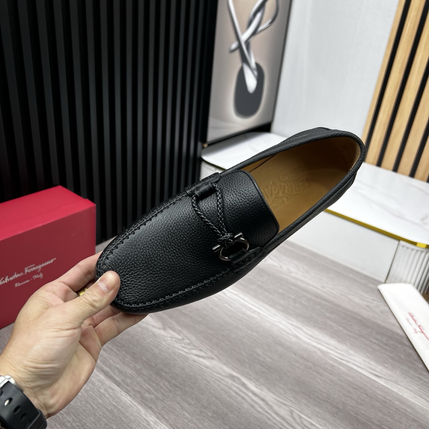 Ferragamo Male Loafers Cow Leather