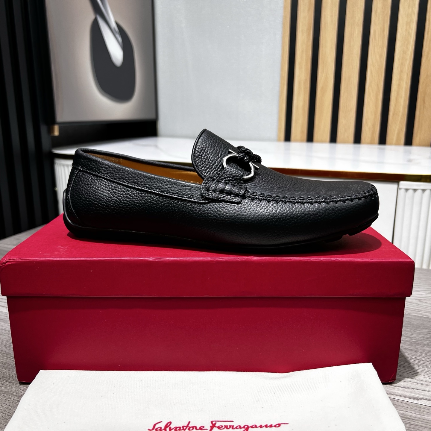 Ferragamo Male Loafers Cow Leather