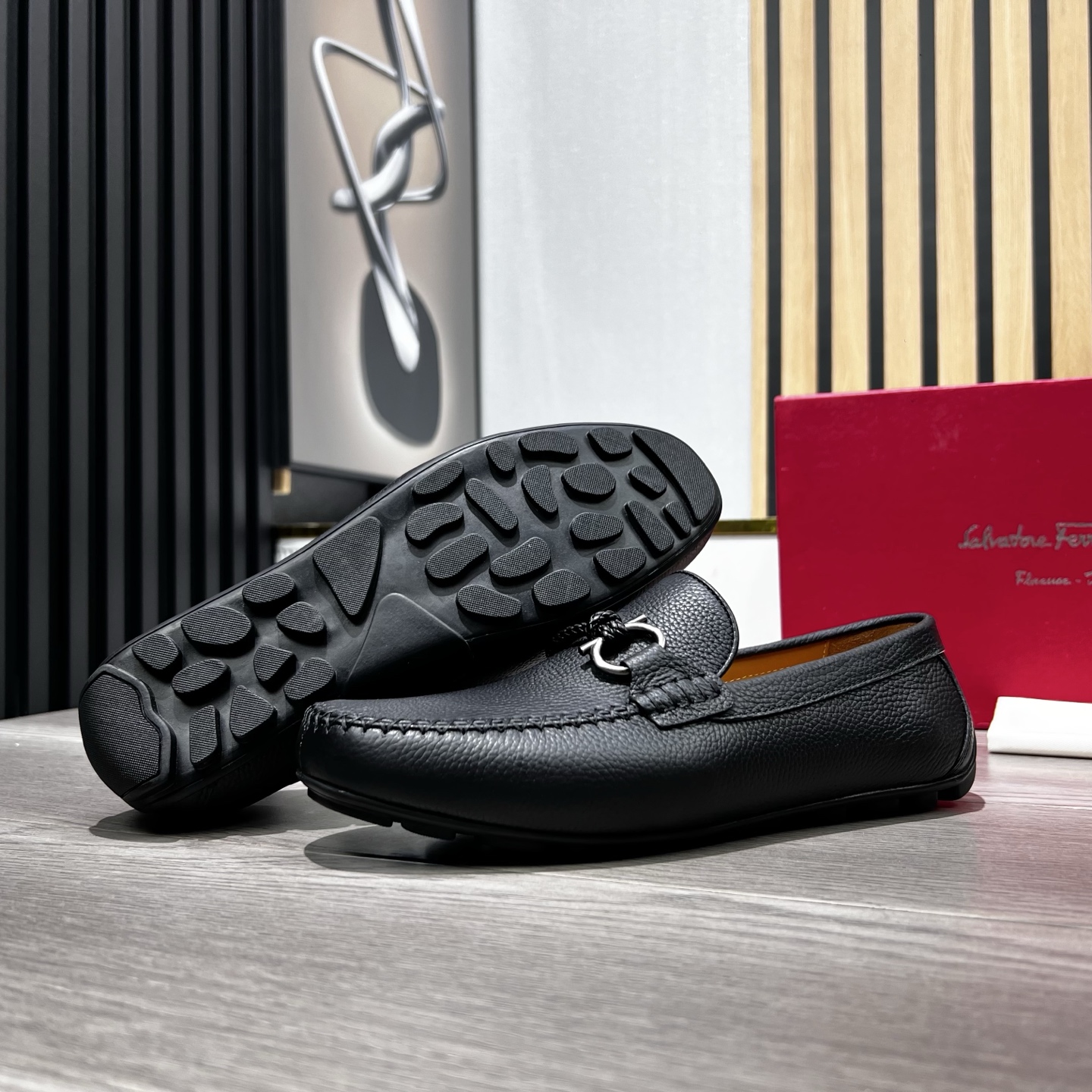 Ferragamo Male Loafers Cow Leather