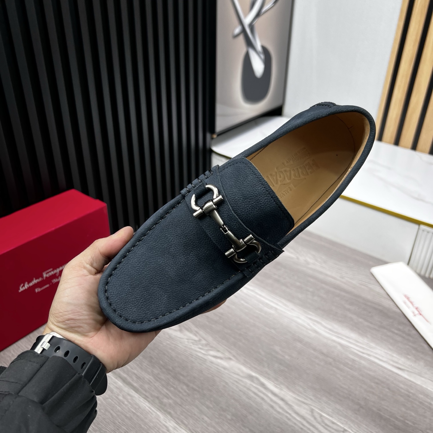 Ferragamo Male Loafers Cow Leather