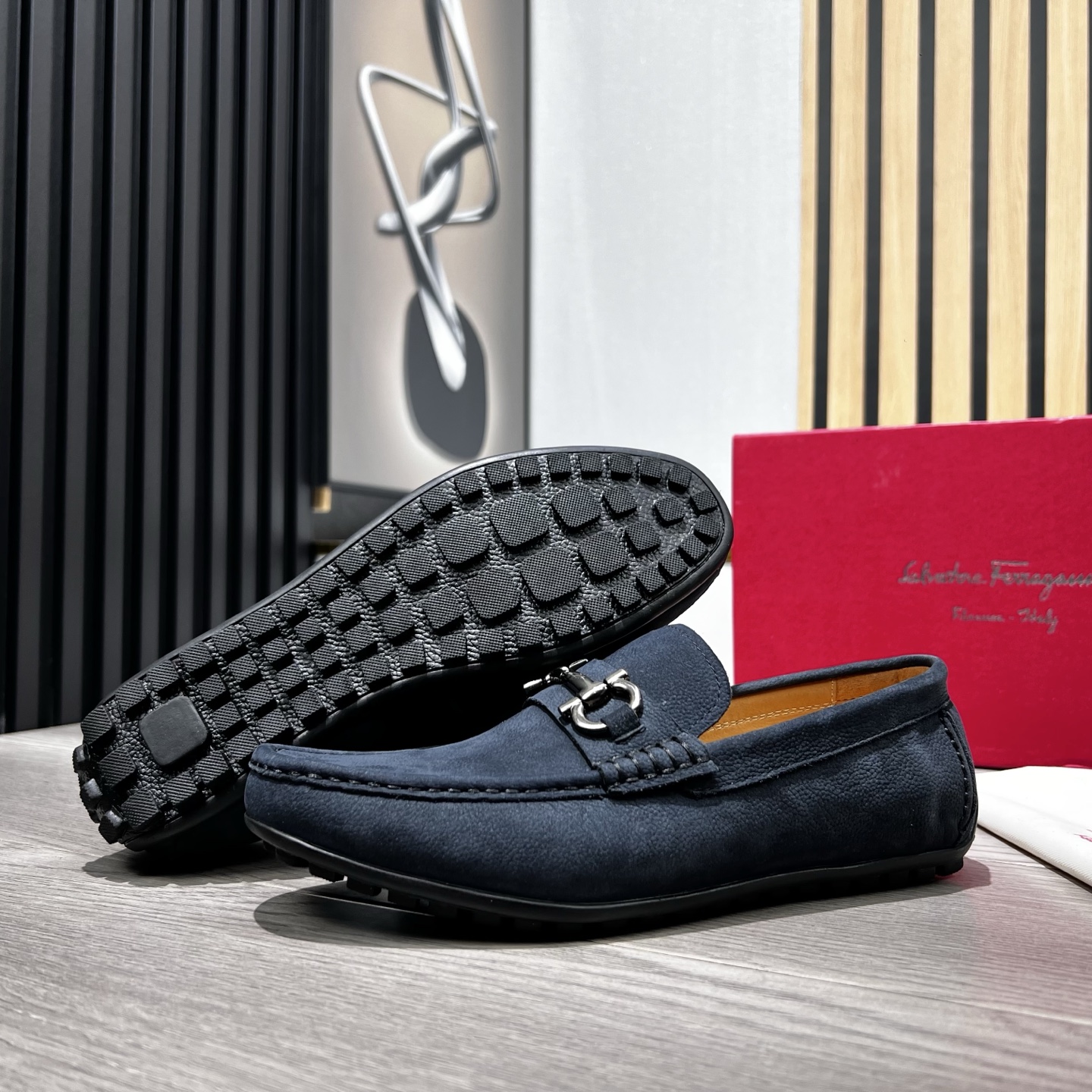 Ferragamo Male Loafers Cow Leather