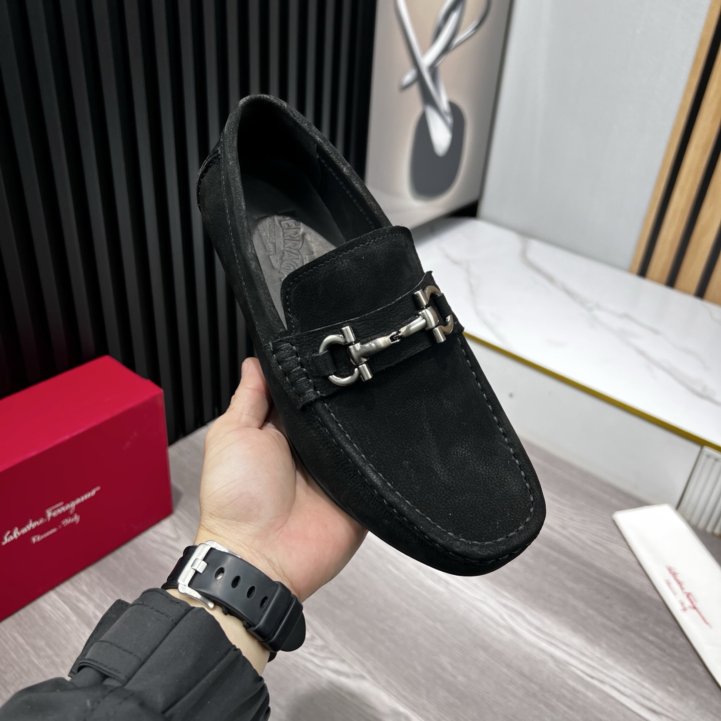 Ferragamo Male Loafers Cow Leather
