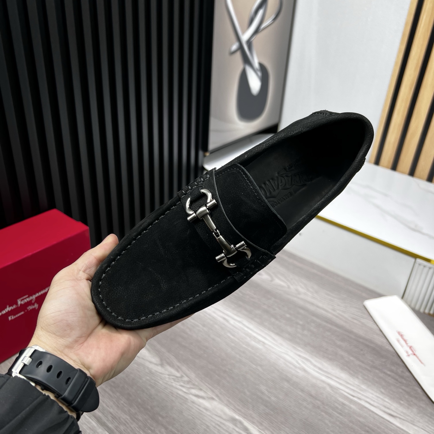 Ferragamo Male Loafers Cow Leather