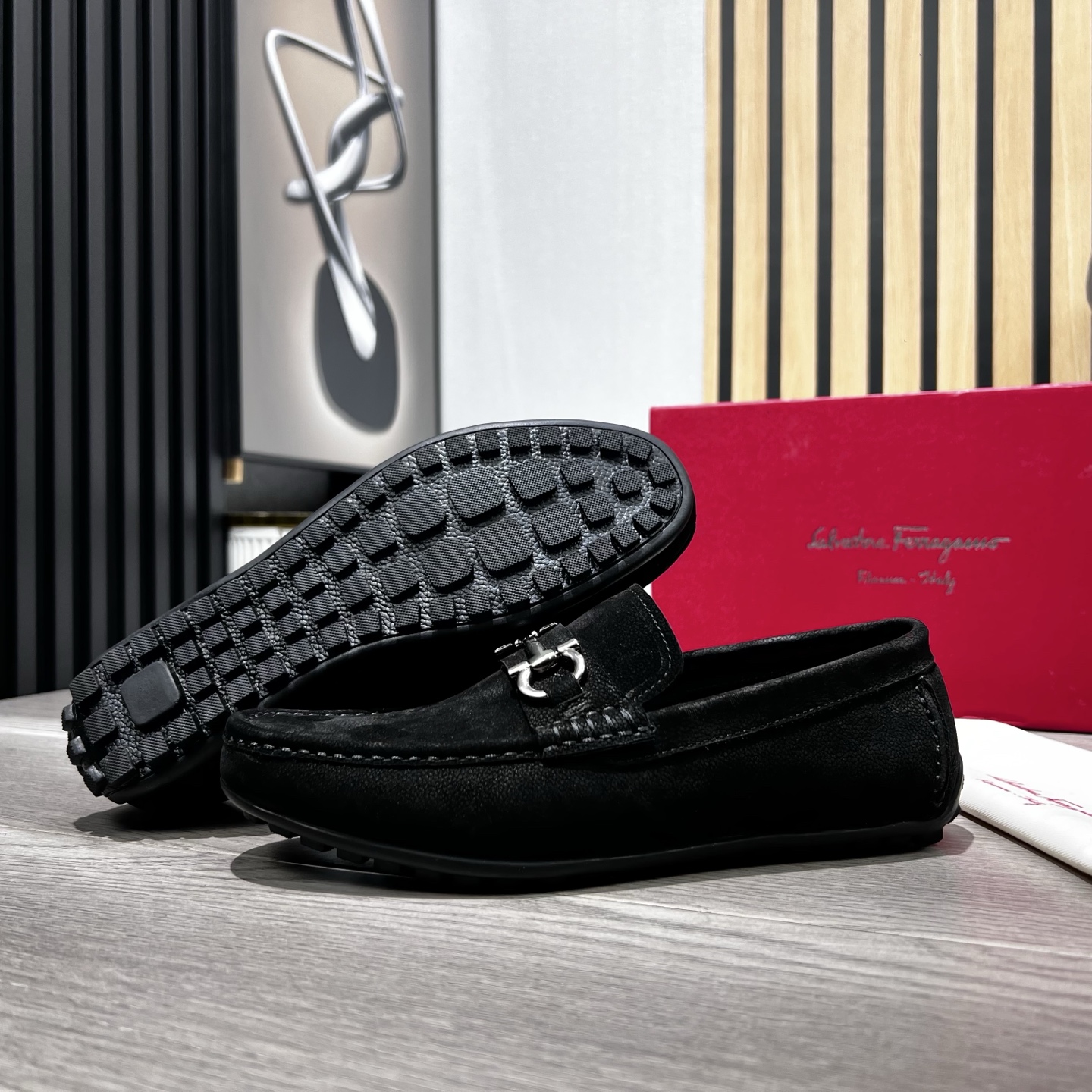 Ferragamo Male Loafers Cow Leather