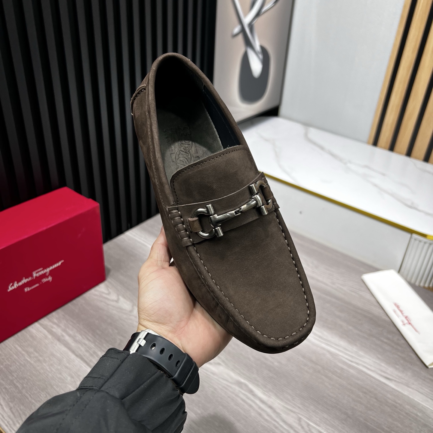 Ferragamo Male Loafers Cow Leather