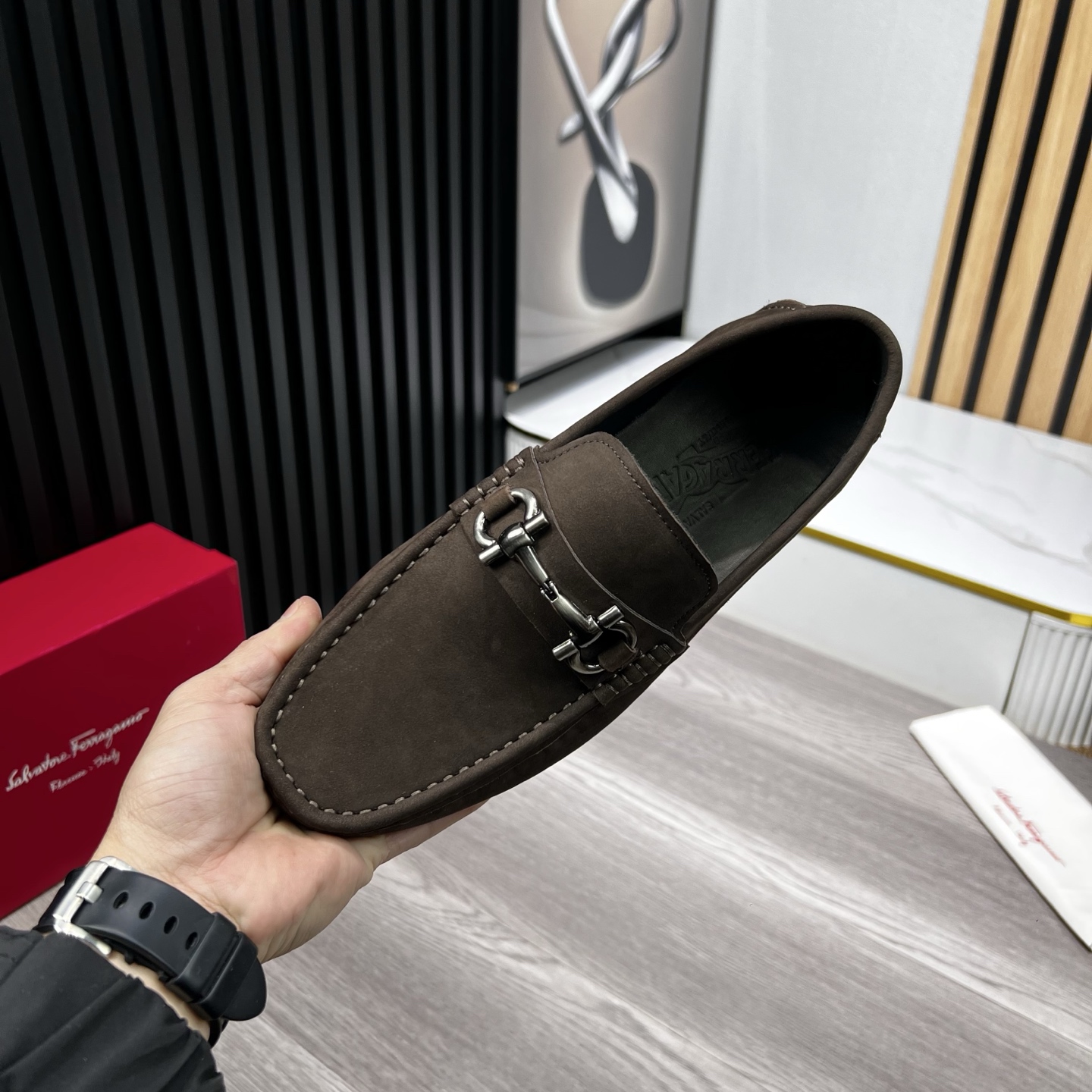 Ferragamo Male Loafers Cow Leather