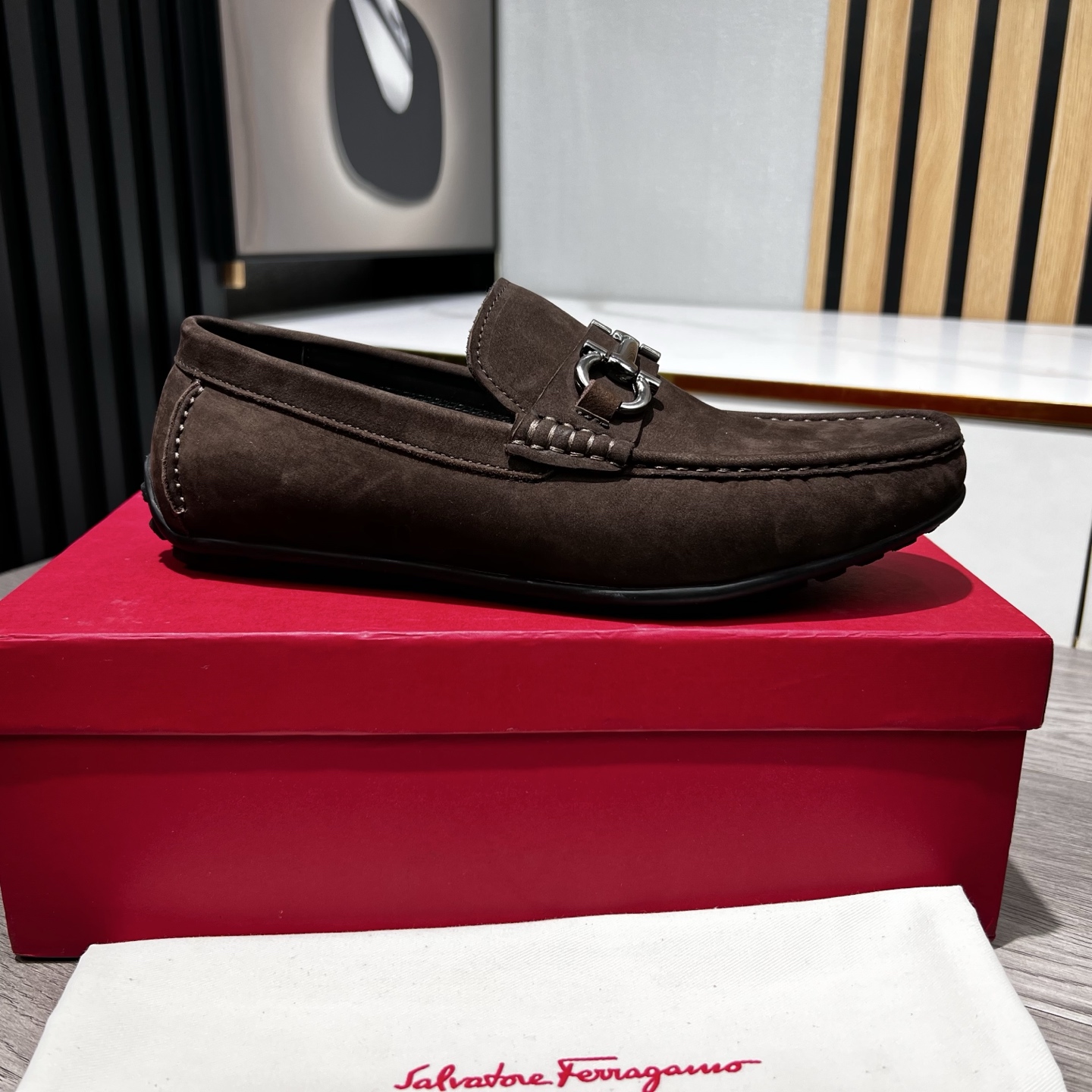 Ferragamo Male Loafers Cow Leather