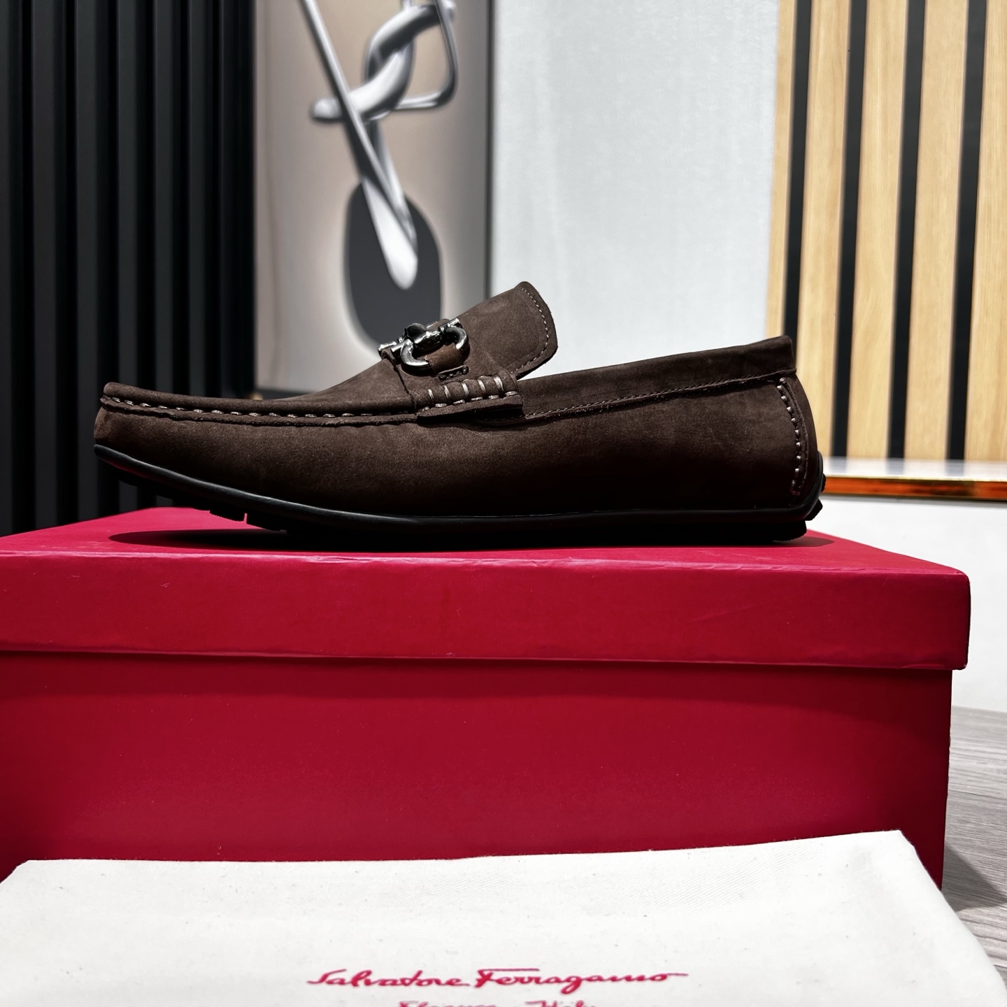 Ferragamo Male Loafers Cow Leather